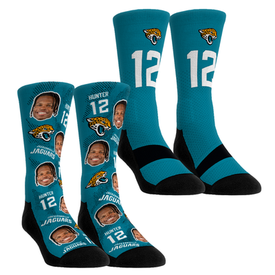 Travis Hunter Jacksonville Jaguars Rock Em Unisex Player Football Guy Two-Pack Crew Sock Set