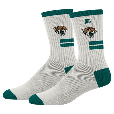  Jacksonville Jaguars Starter Unisex Premiere Cushioned Crew Socks - Cream
