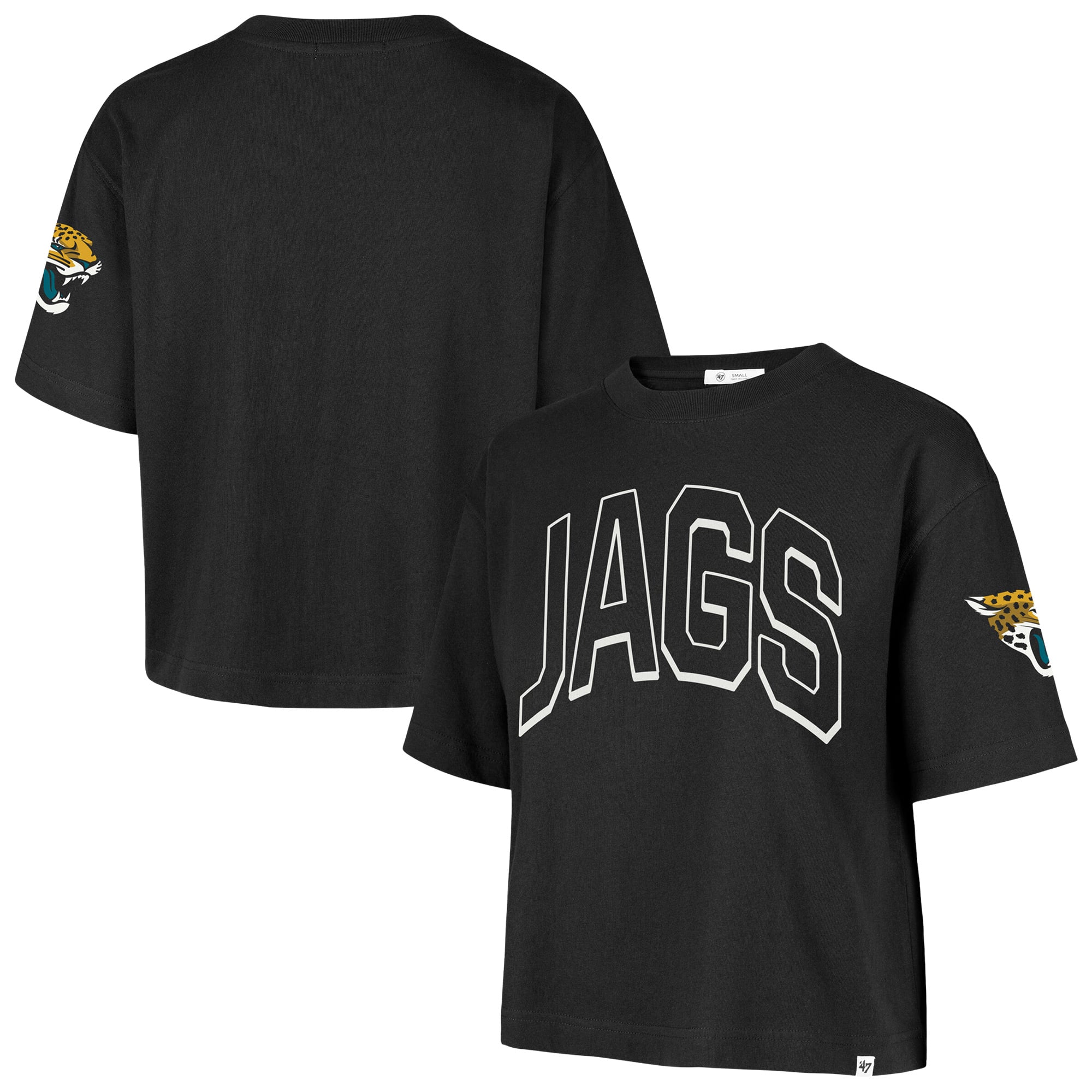 Women's '47 Black Jacksonville Jaguars Call Out Reed City T-Shirt
