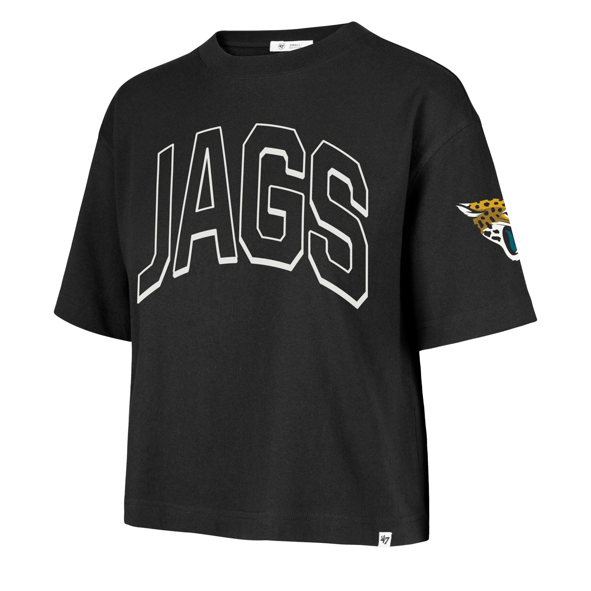 Women's '47 Black Jacksonville Jaguars Call Out Reed City T-Shirt