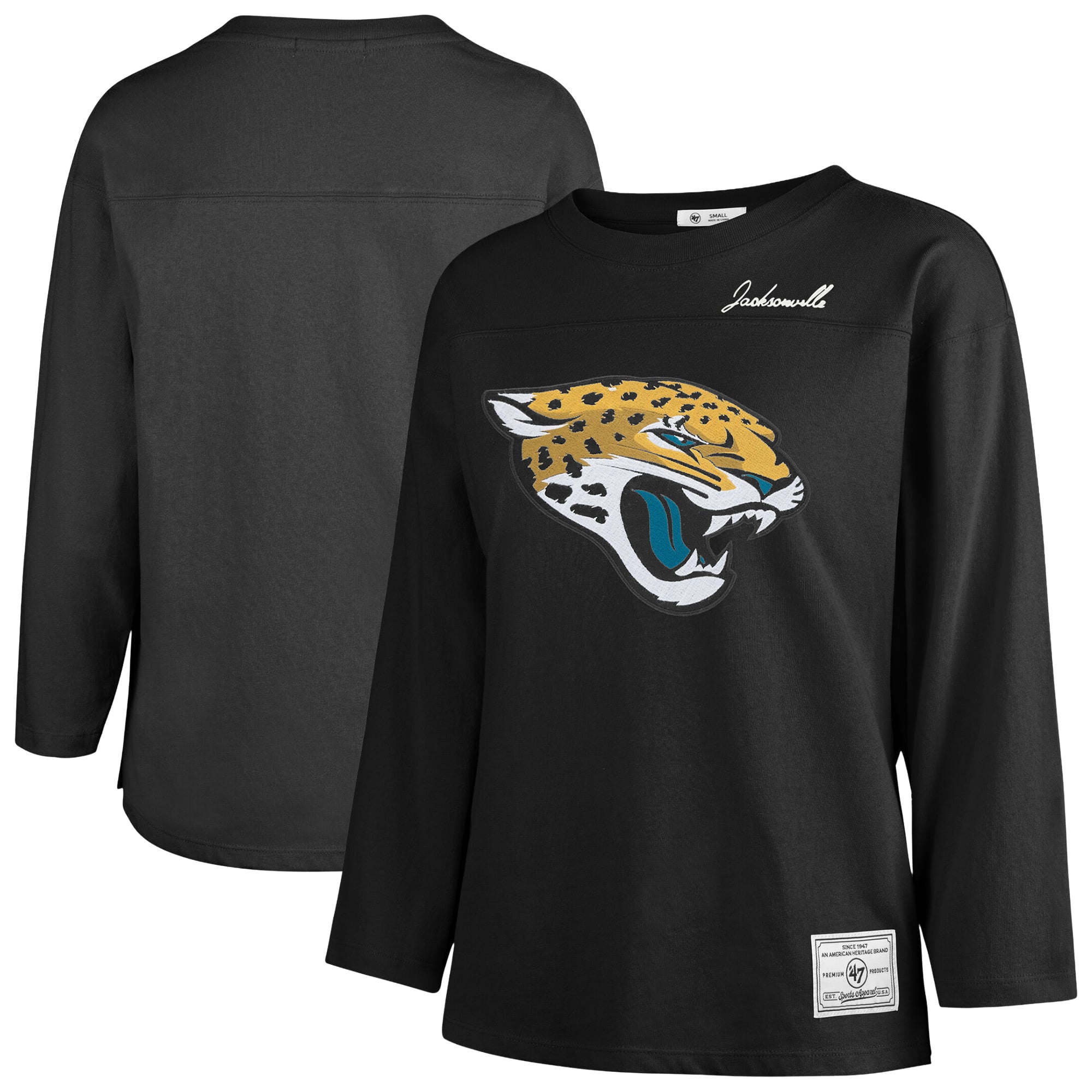 T-shirt à manches longues intemporel « 47 Black Jacksonville Jaguars Game Nod » pour femmes