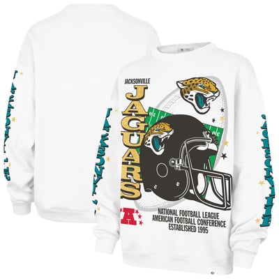 Sweat-shirt polaire oversize Jacksonville Jaguars '47 pour femme - Blanc