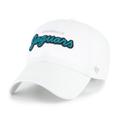  Jacksonville Jaguars '47 Women's Trendy Script Clean Up Adjustable Hat - White