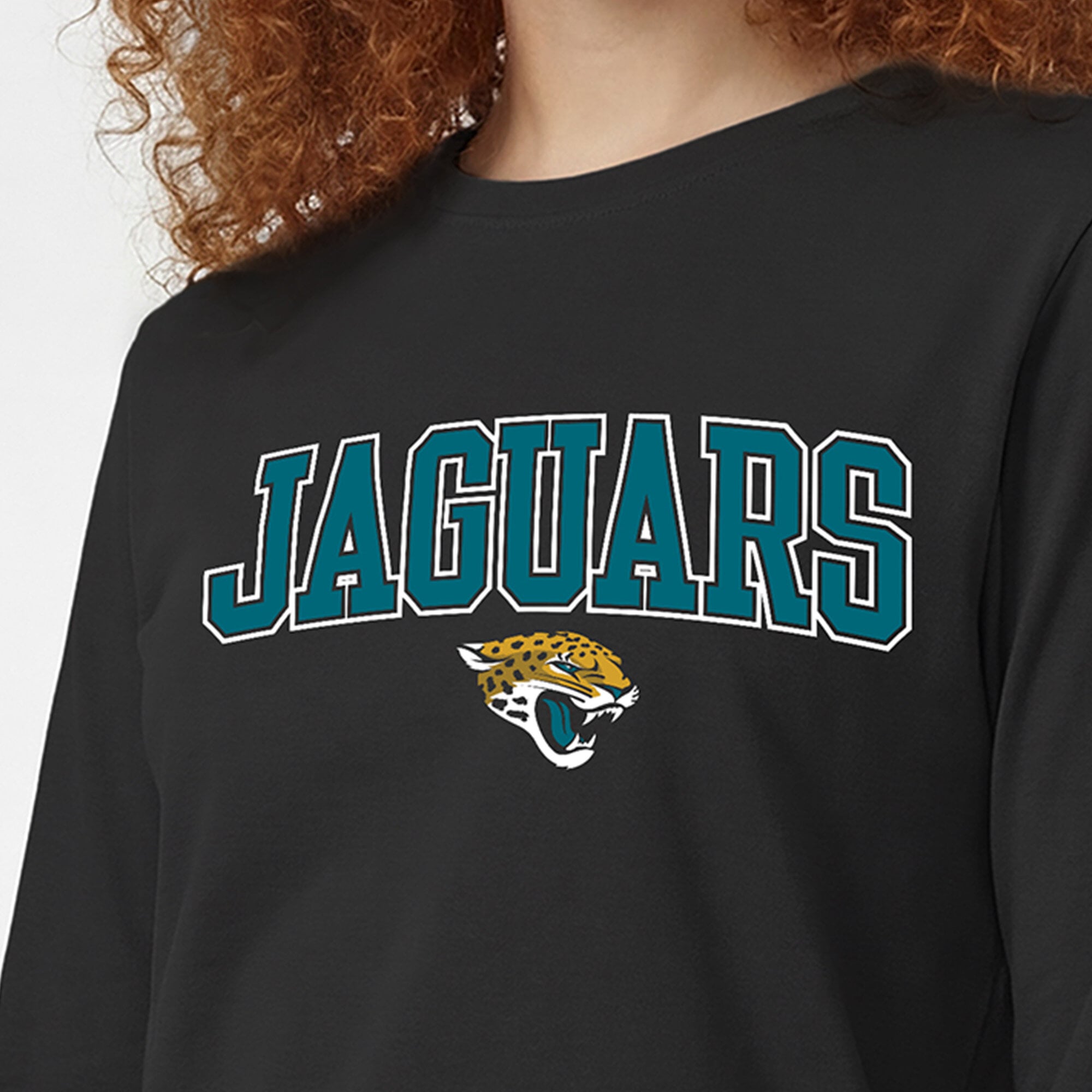 Women's Champion Black Jacksonville Jaguars Core Logo Long Sleeve T-Shirt
