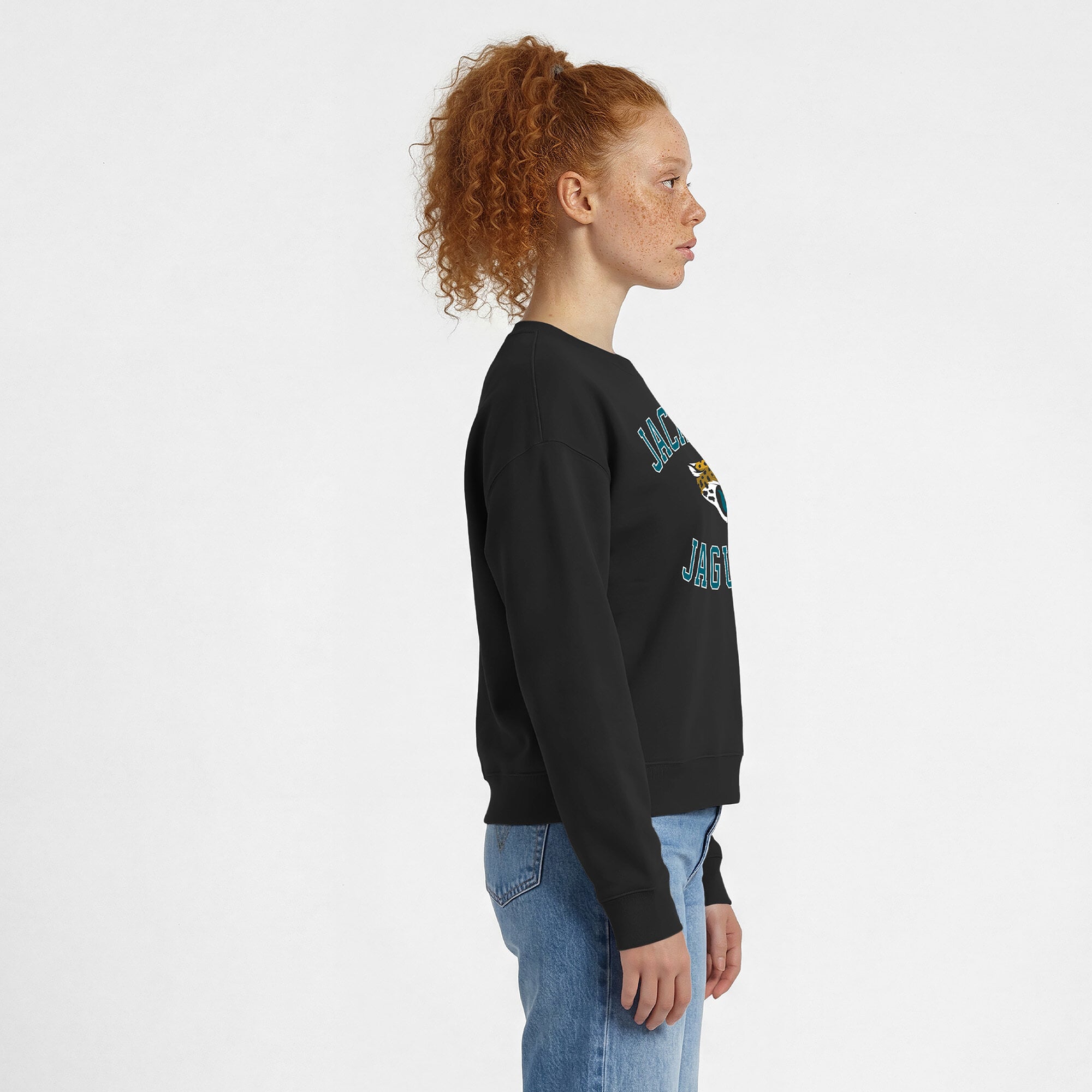 Women's Champion  Black Jacksonville Jaguars Heart & Soul Powerblend Sweatshirt