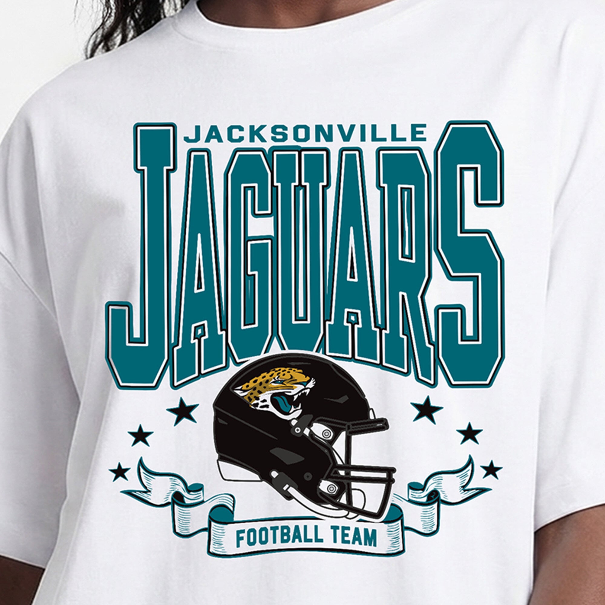 Women's Champion White Jacksonville Jaguars Oversized T-Shirt