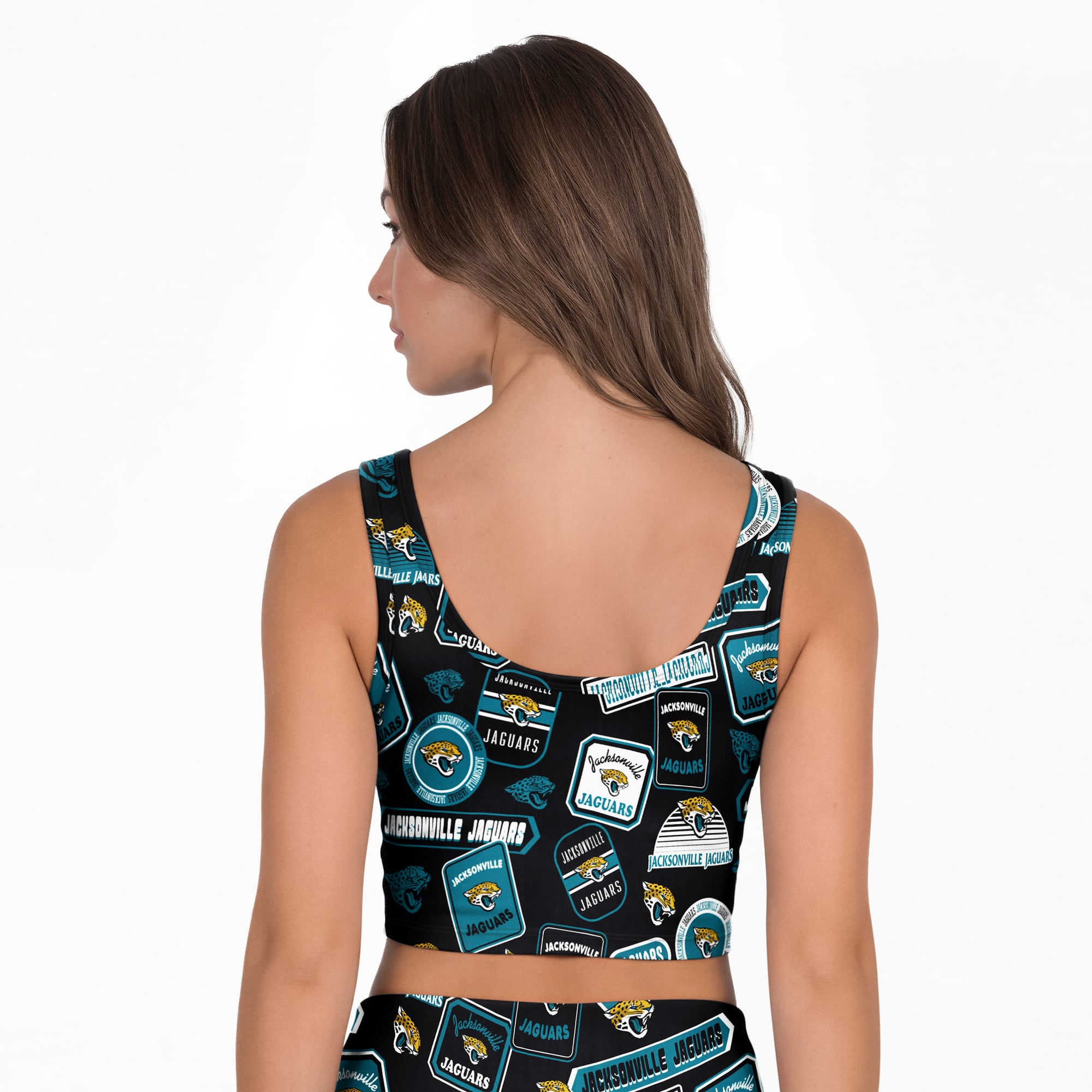 Women's Concepts Sport Black Jacksonville Jaguars Grady Allover Print Bralette