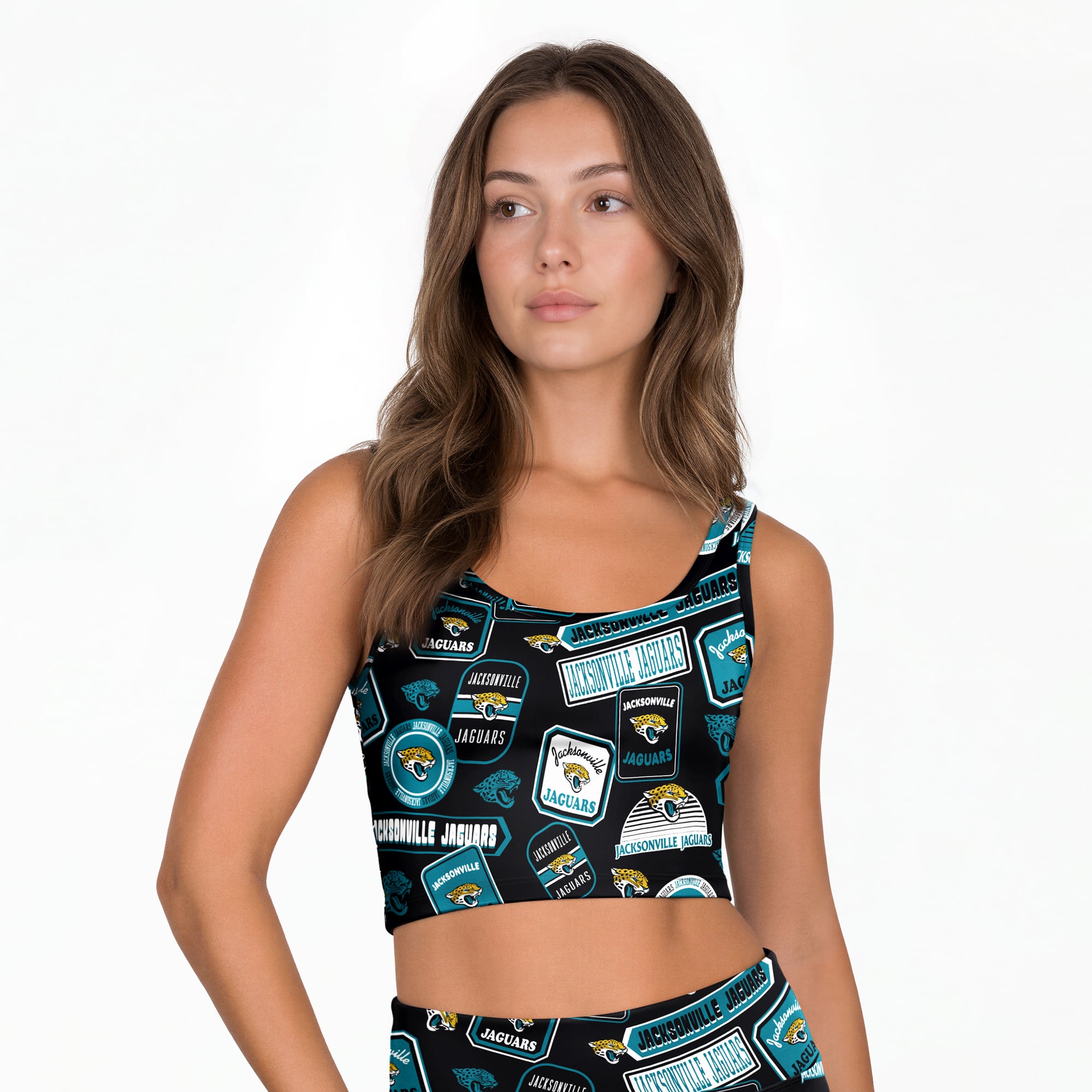 Women's Concepts Sport Black Jacksonville Jaguars Grady Allover Print Bralette