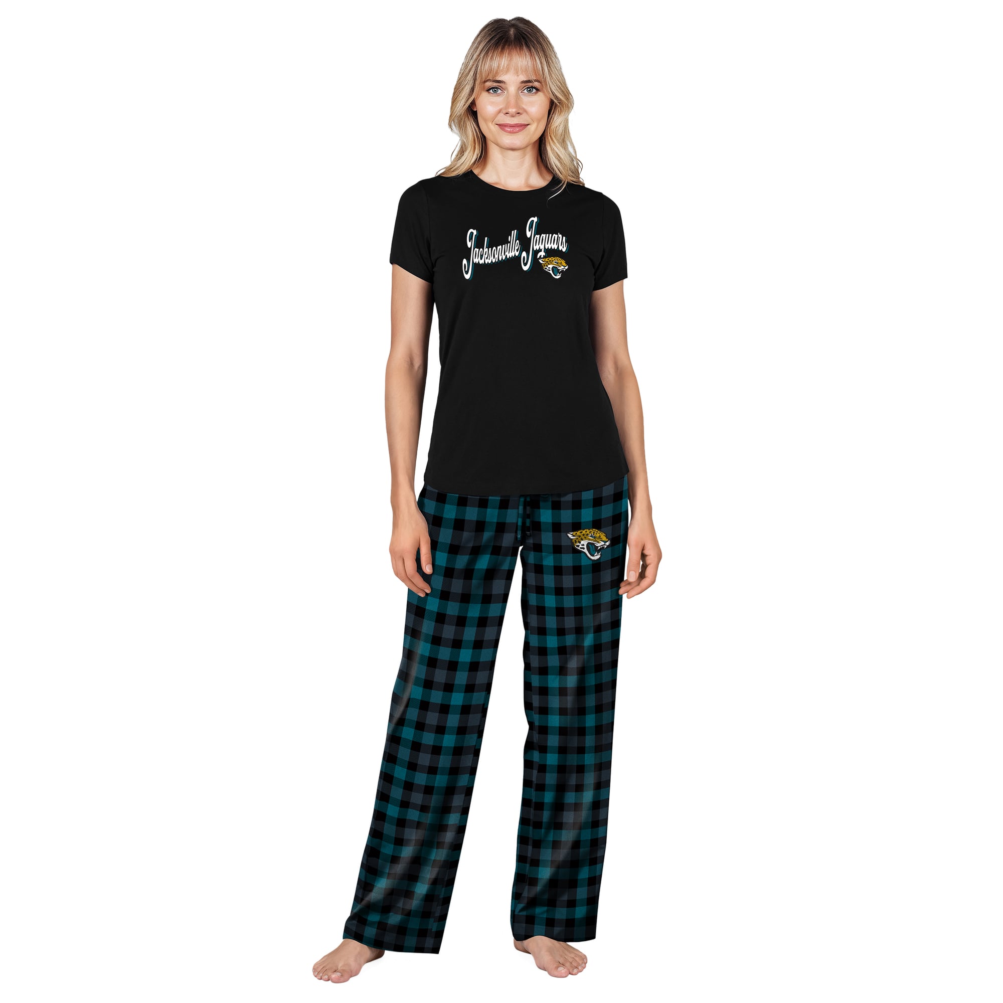 Ensemble de nuit Highland noir Jacksonville Jaguars Concepts Sport pour femmes