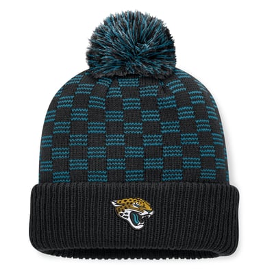  Jacksonville Jaguars Fanatics Women's Relic Cuffed Knit Hat with Pom - Black