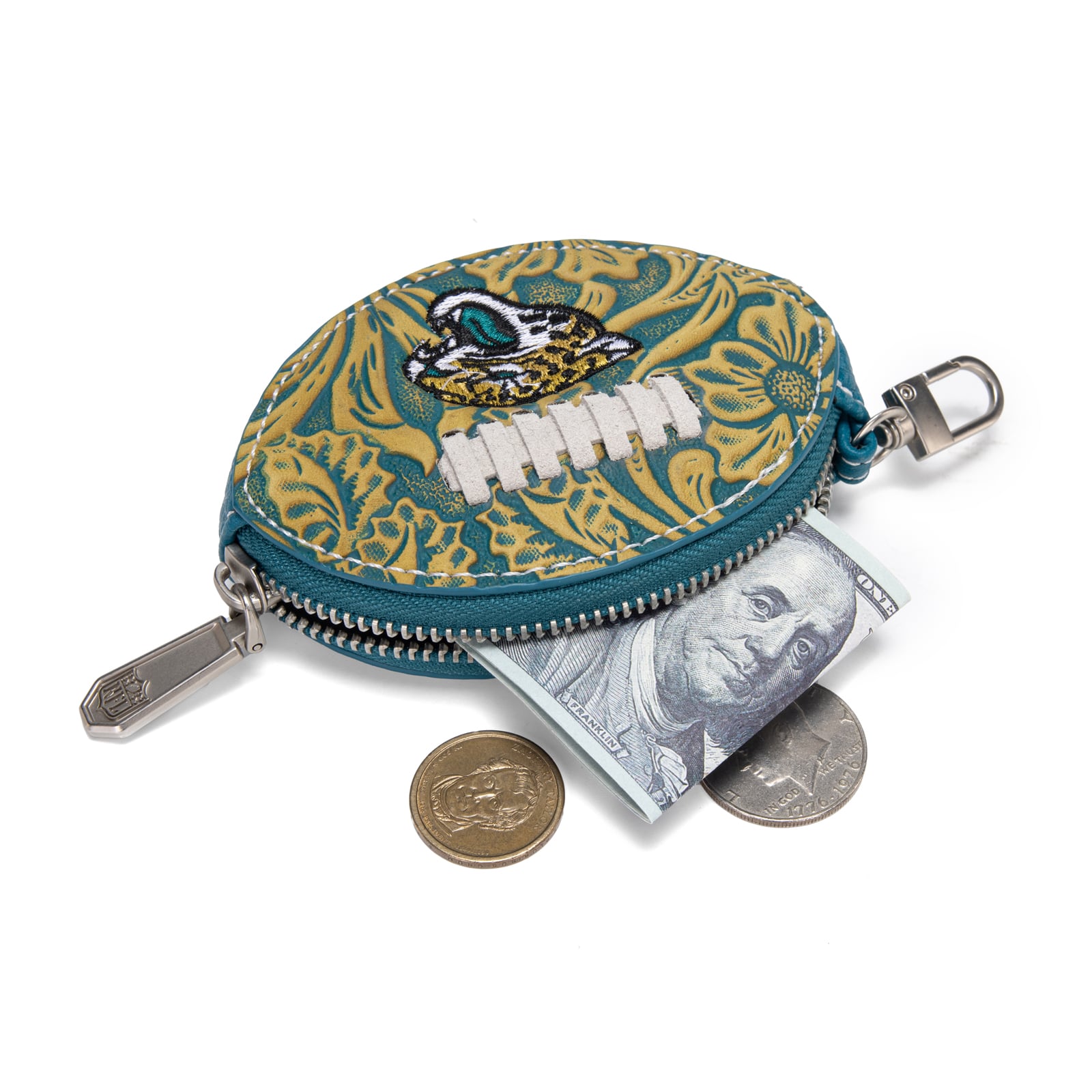 Porte-clés de sac pour femme Montana West Jacksonville Jaguars Football