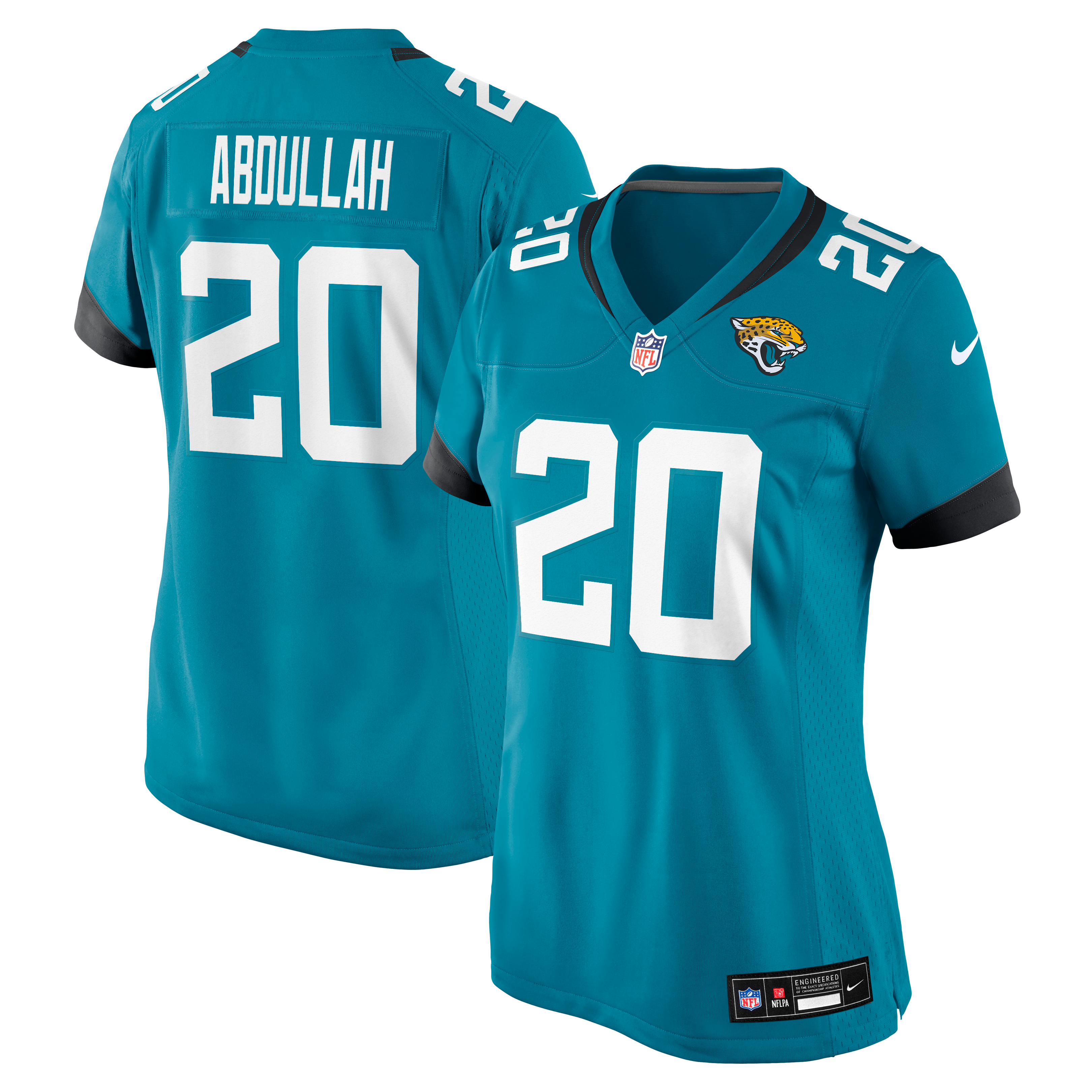 Maillot de match Nike Ameer Abdullah Teal des Jaguars Jacksonville pour femmes