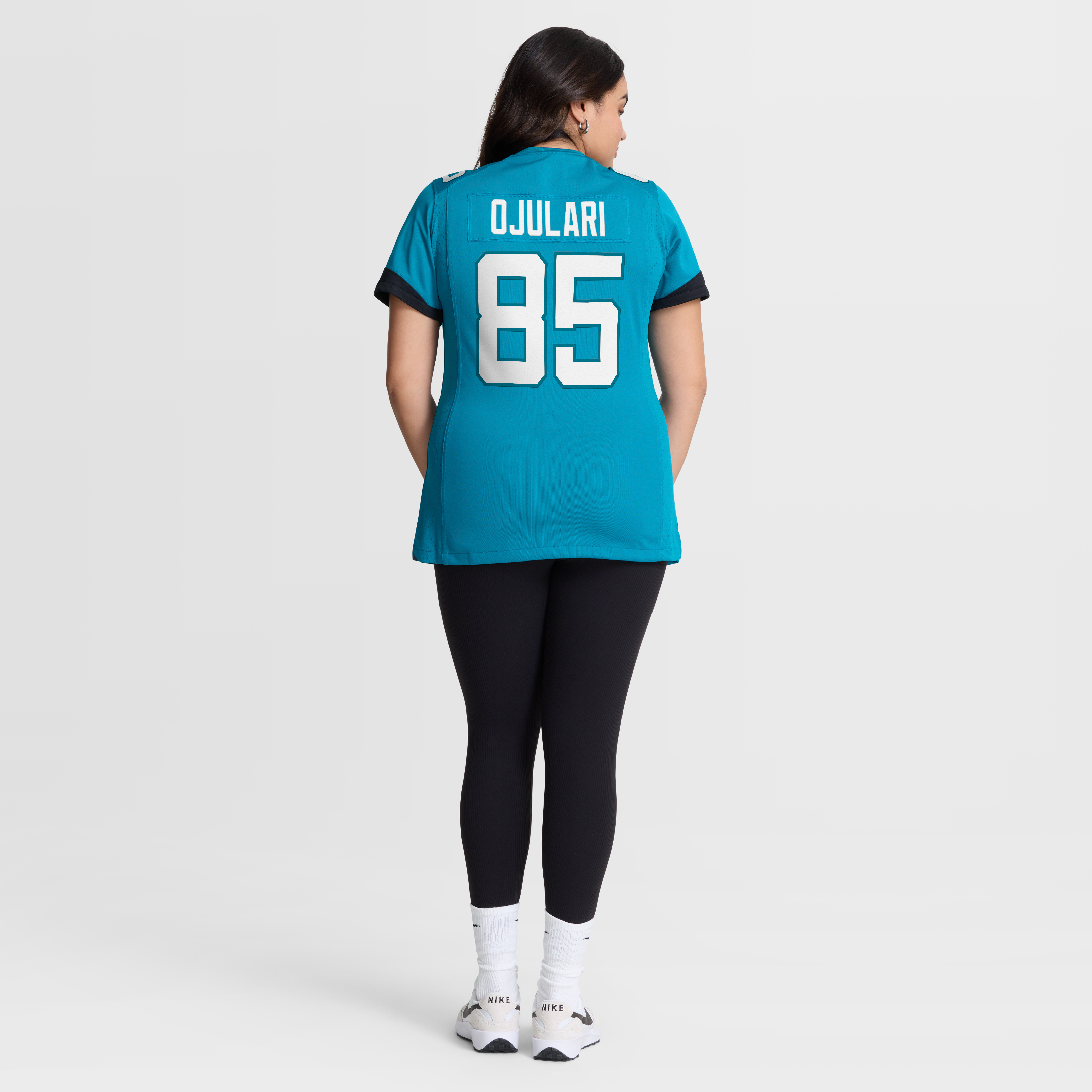 Maillot de match Nike BJ Ojulari turquoise des Jaguars Jacksonville pour femmes