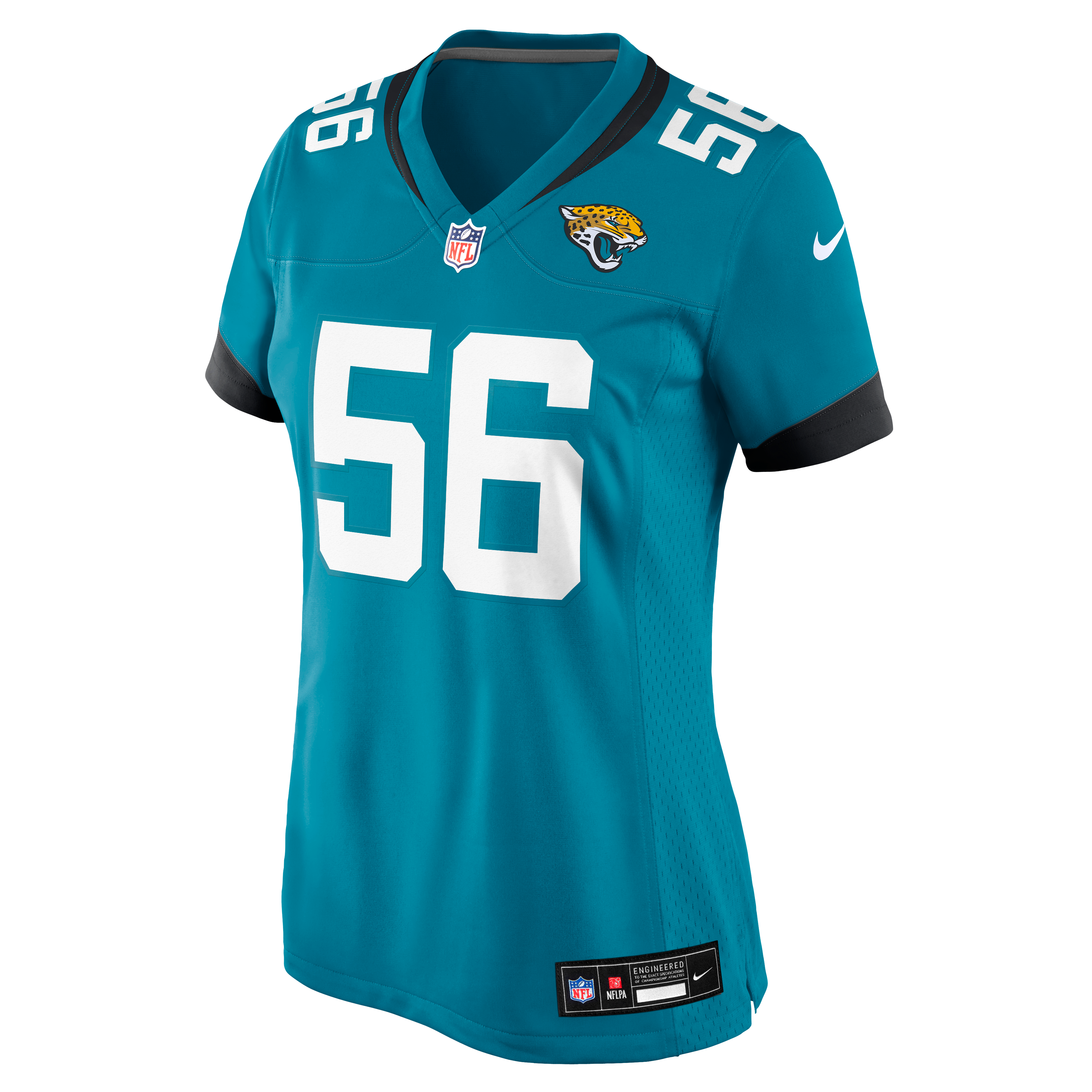 Maillot de match Nike BJ Ojulari turquoise des Jaguars Jacksonville pour femmes
