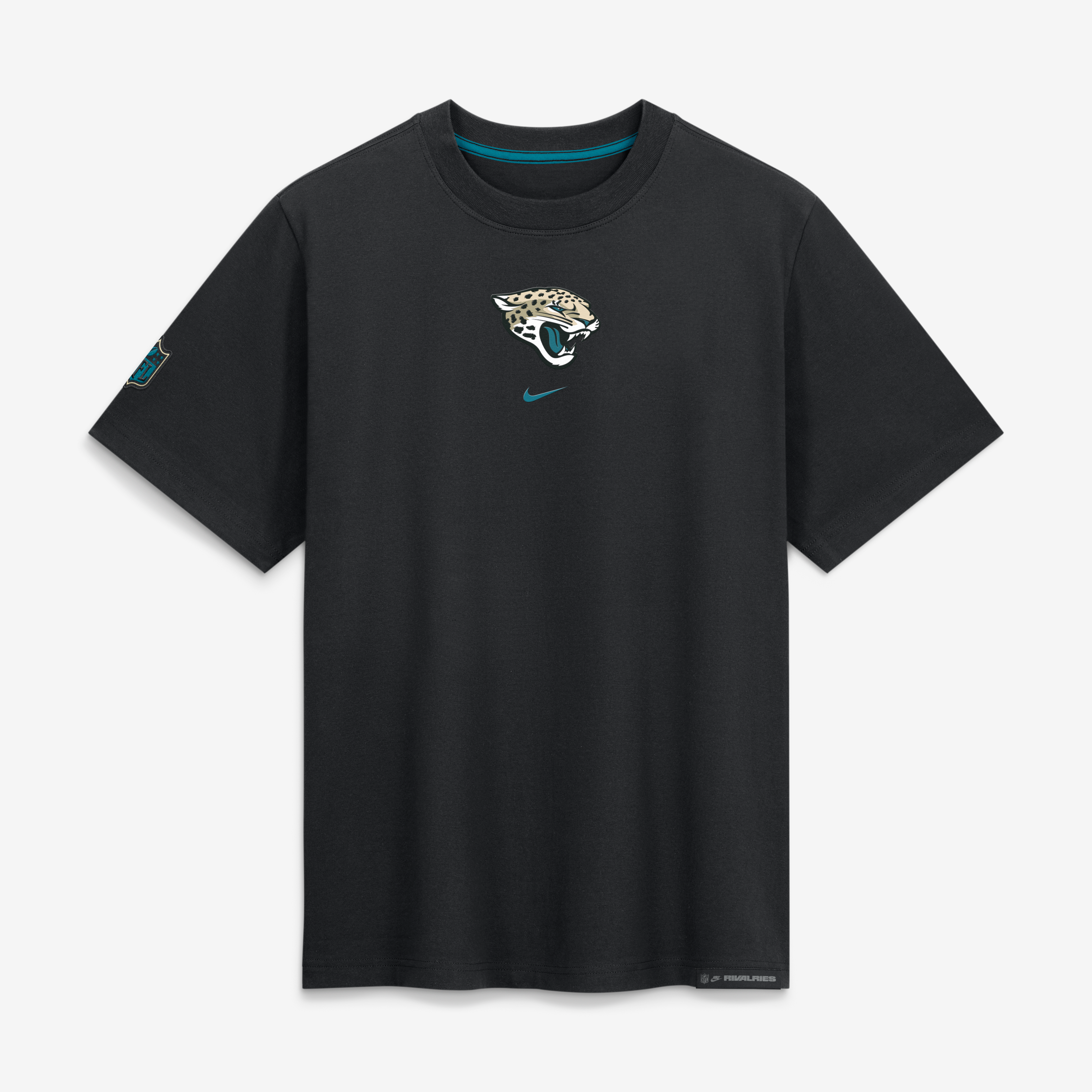 T-shirt boyfriend ample Nike noir pour femme, collection Jacksonville Jaguars 2026 Rivalries