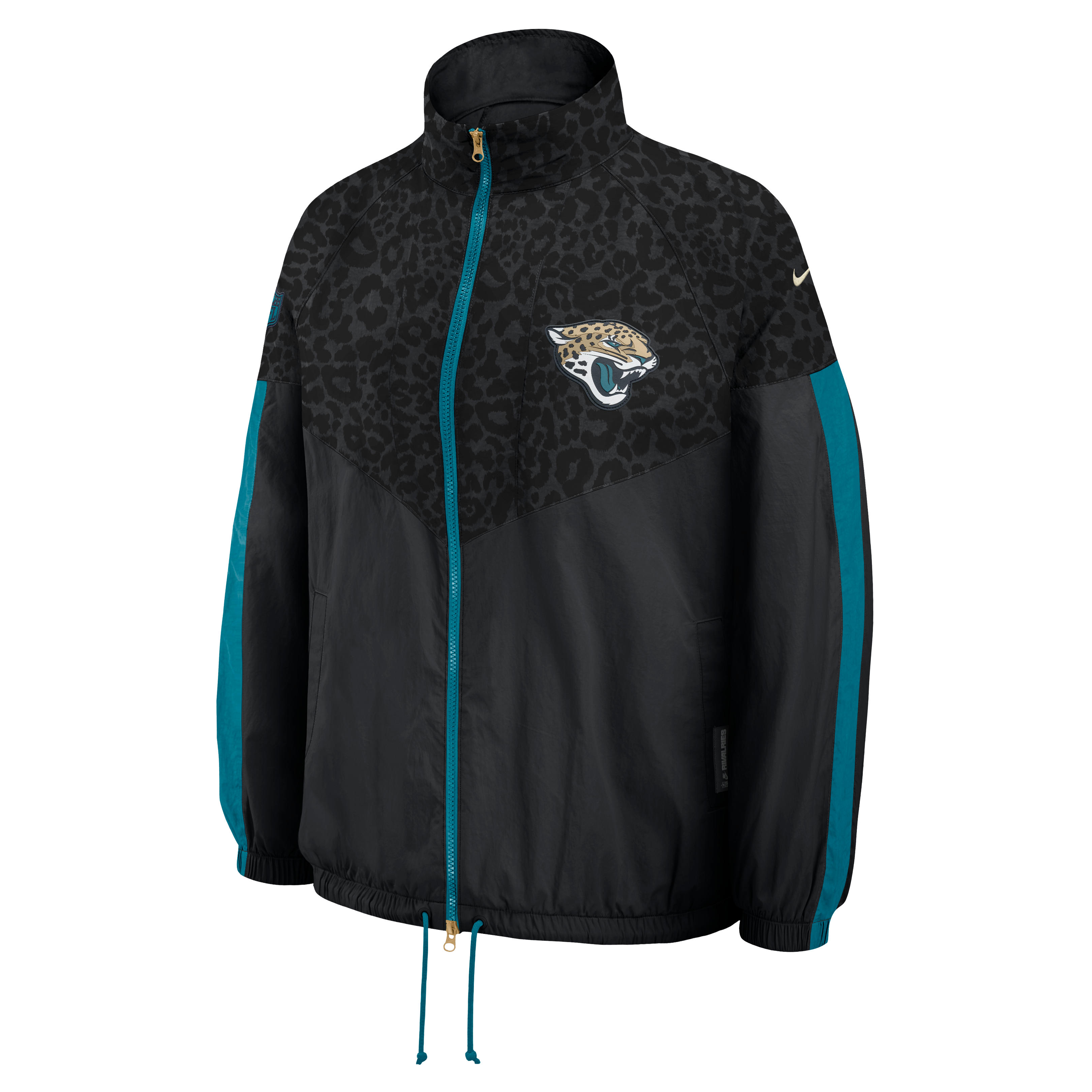 Veste zippée oversize Nike noire pour femme, collection Jacksonville Jaguars 2026 Rivalries
