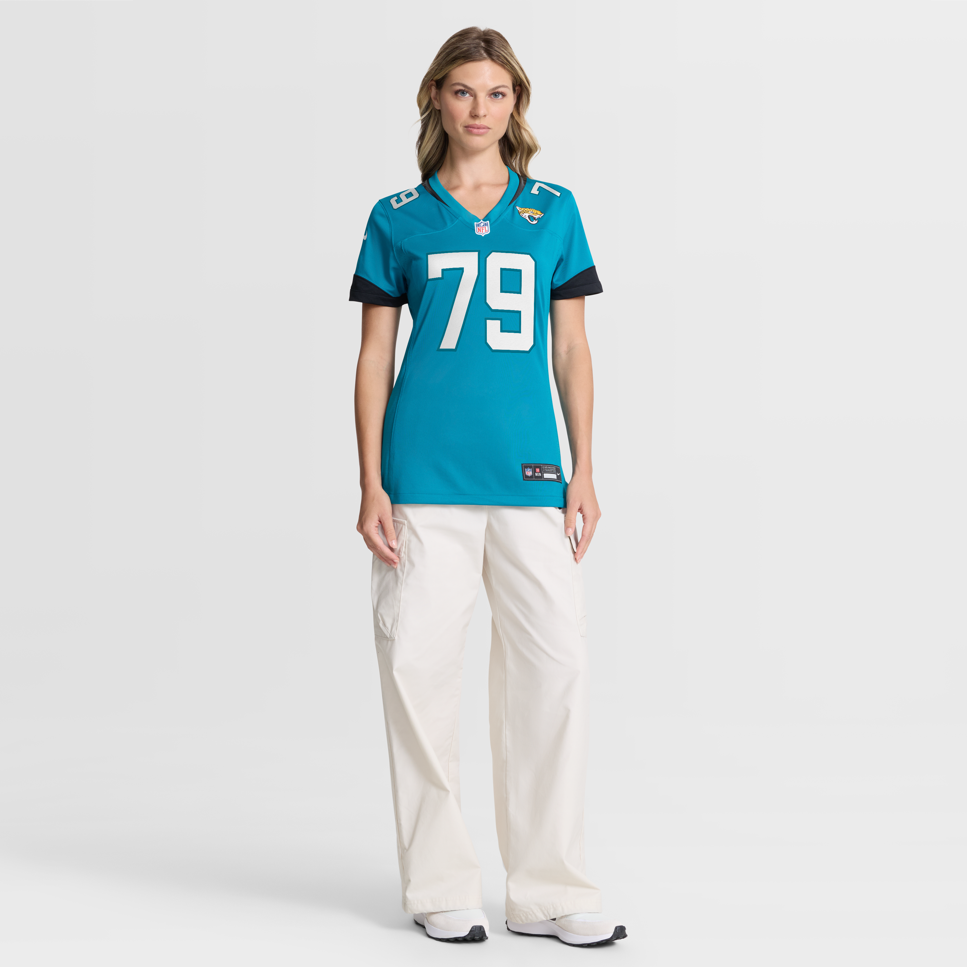 Maillot de match Nike Geron Christian Sr. bleu sarcelle des Jaguars Jacksonville pour femmes