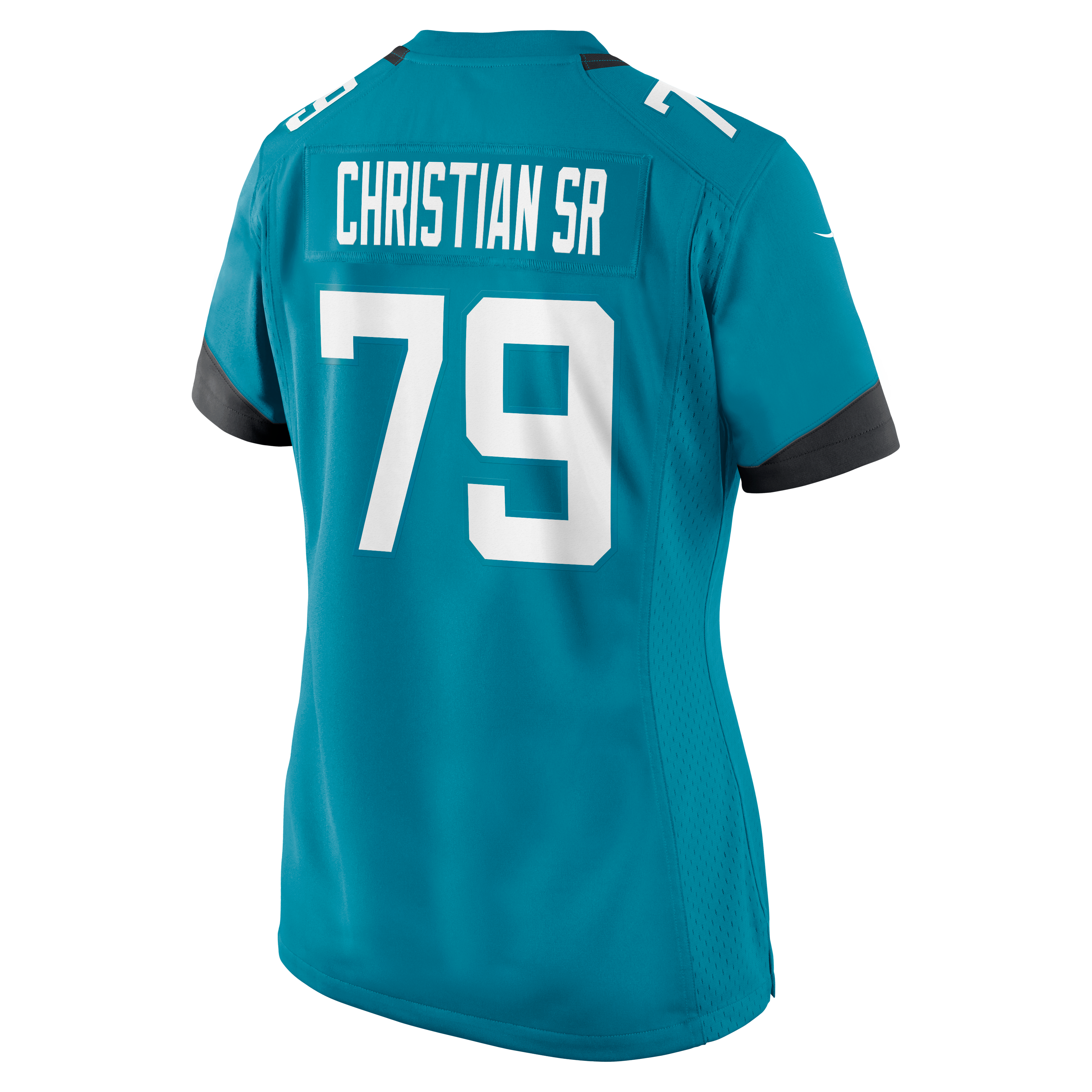 Maillot de match Nike Geron Christian Sr. bleu sarcelle des Jaguars Jacksonville pour femmes