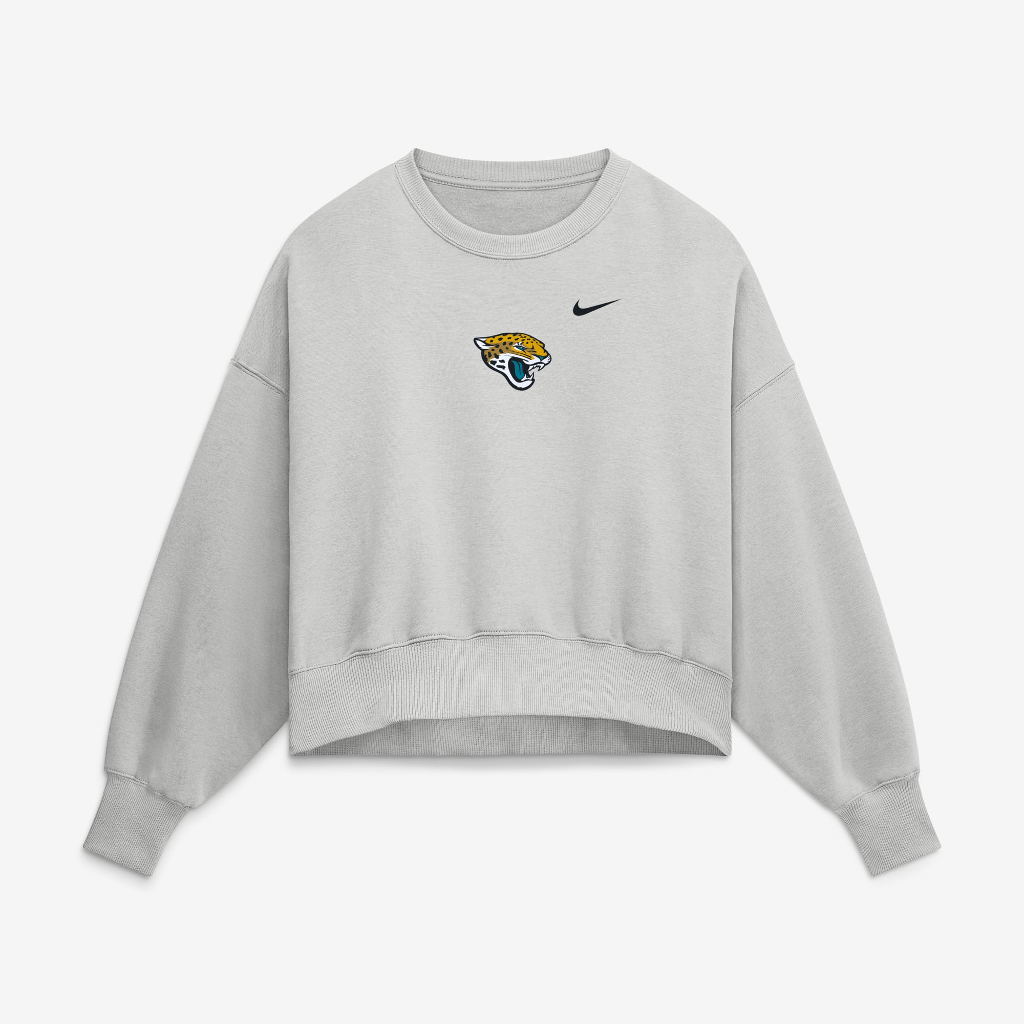 Women's Nike Gray Jacksonville Jaguars Oversized Primetime Phoenix Fleece Sweatshirt