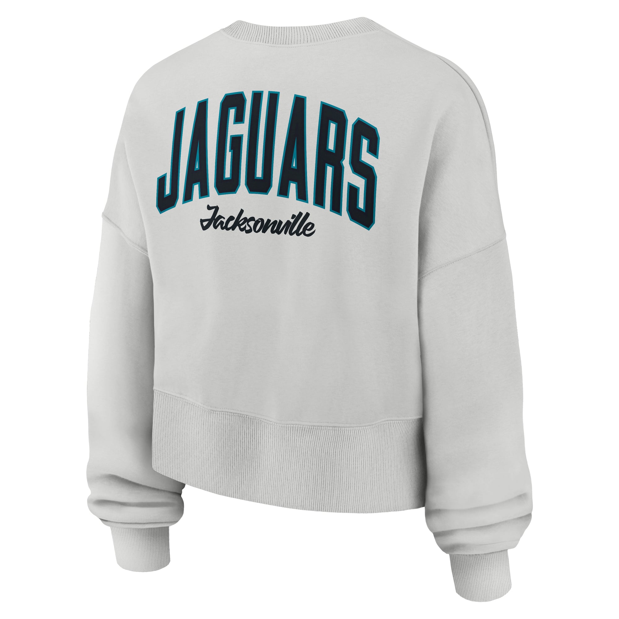 Sweat-shirt polaire surdimensionné Nike Primetime Phoenix gris pour femme, des Jaguars de Jacksonville