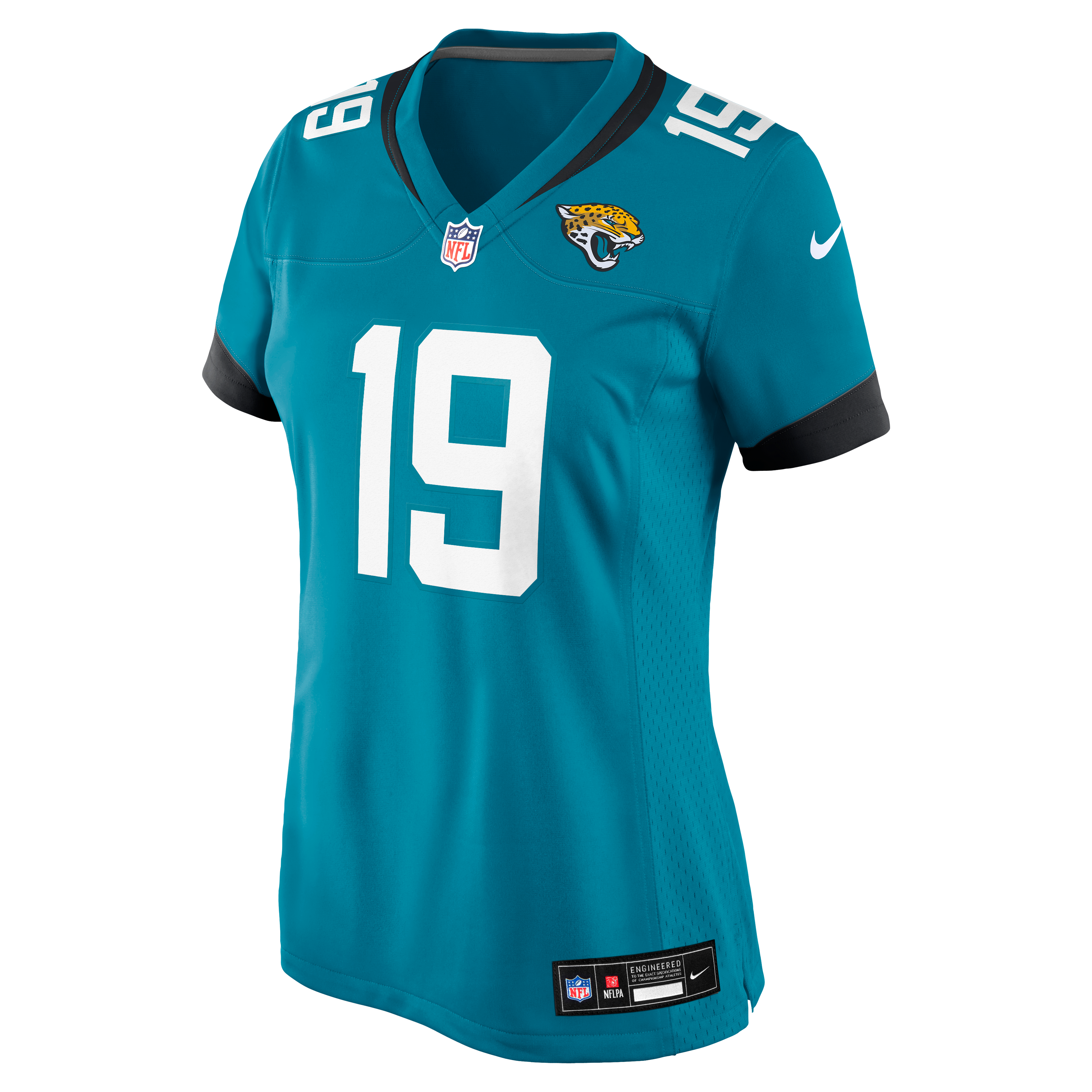 Maillot de match Nike Josh Cameron turquoise des Jaguars Jacksonville pour femmes