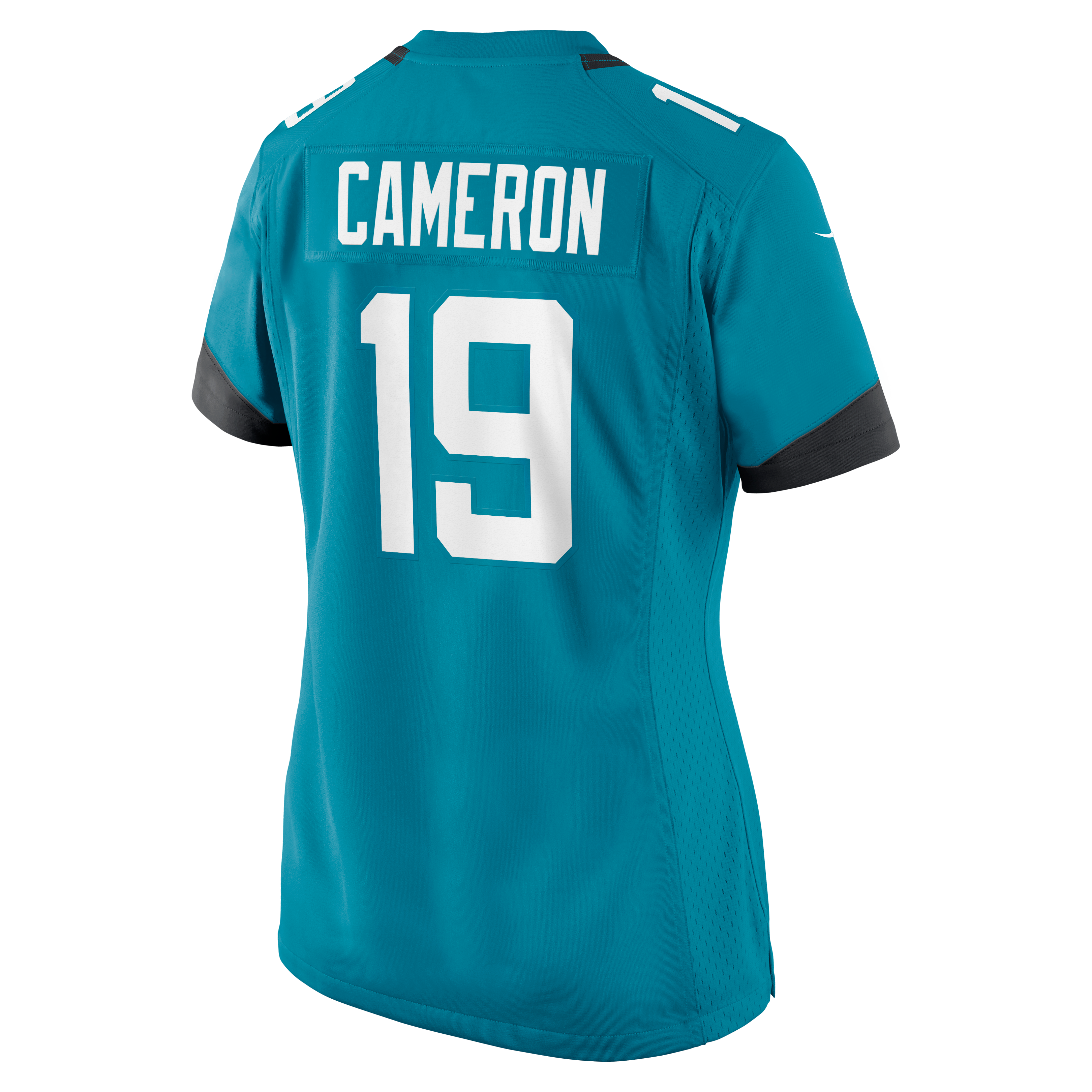 Maillot de match Nike Josh Cameron turquoise des Jaguars Jacksonville pour femmes