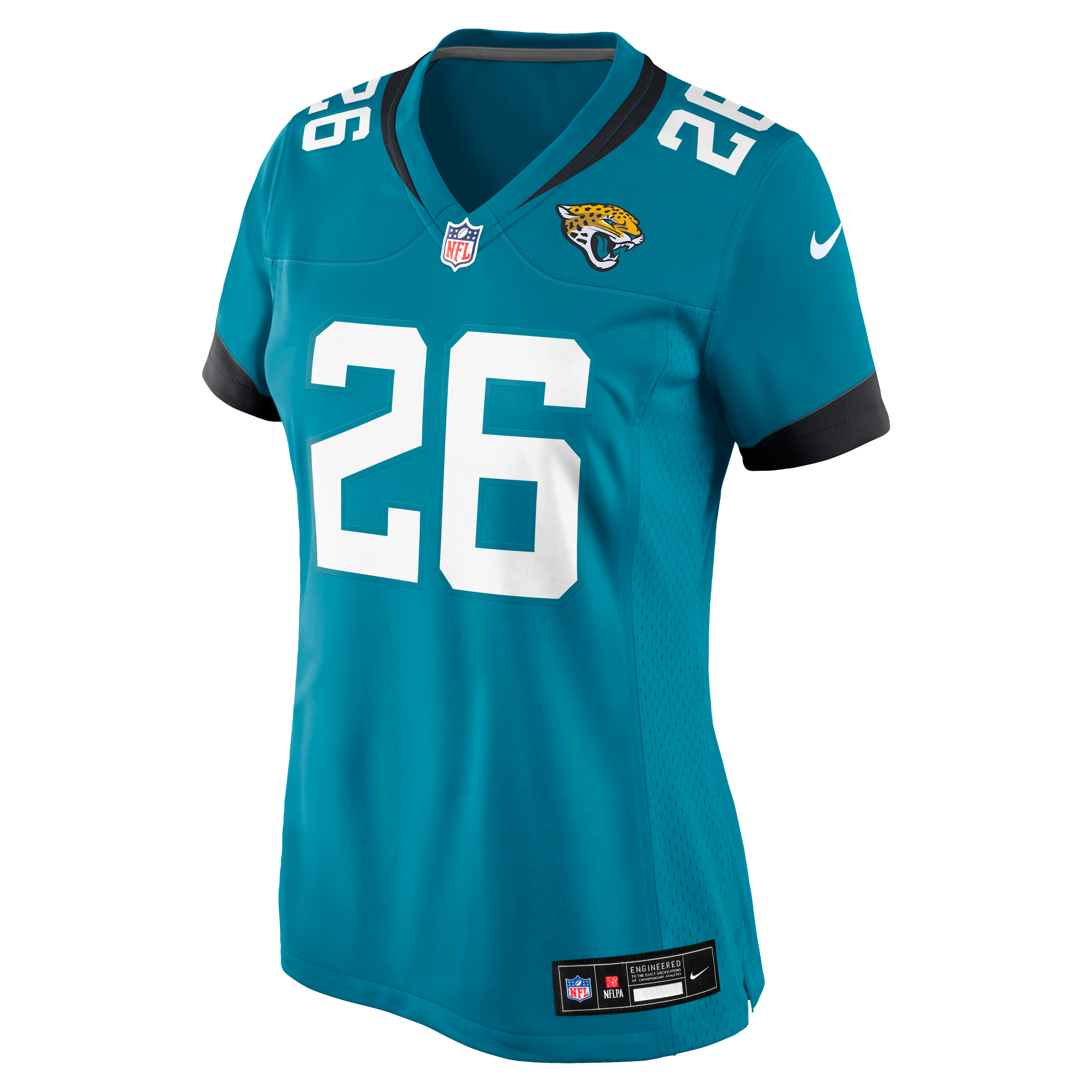 Maillot de match Nike Kaevon Merriweather Teal des Jaguars Jacksonville pour femmes