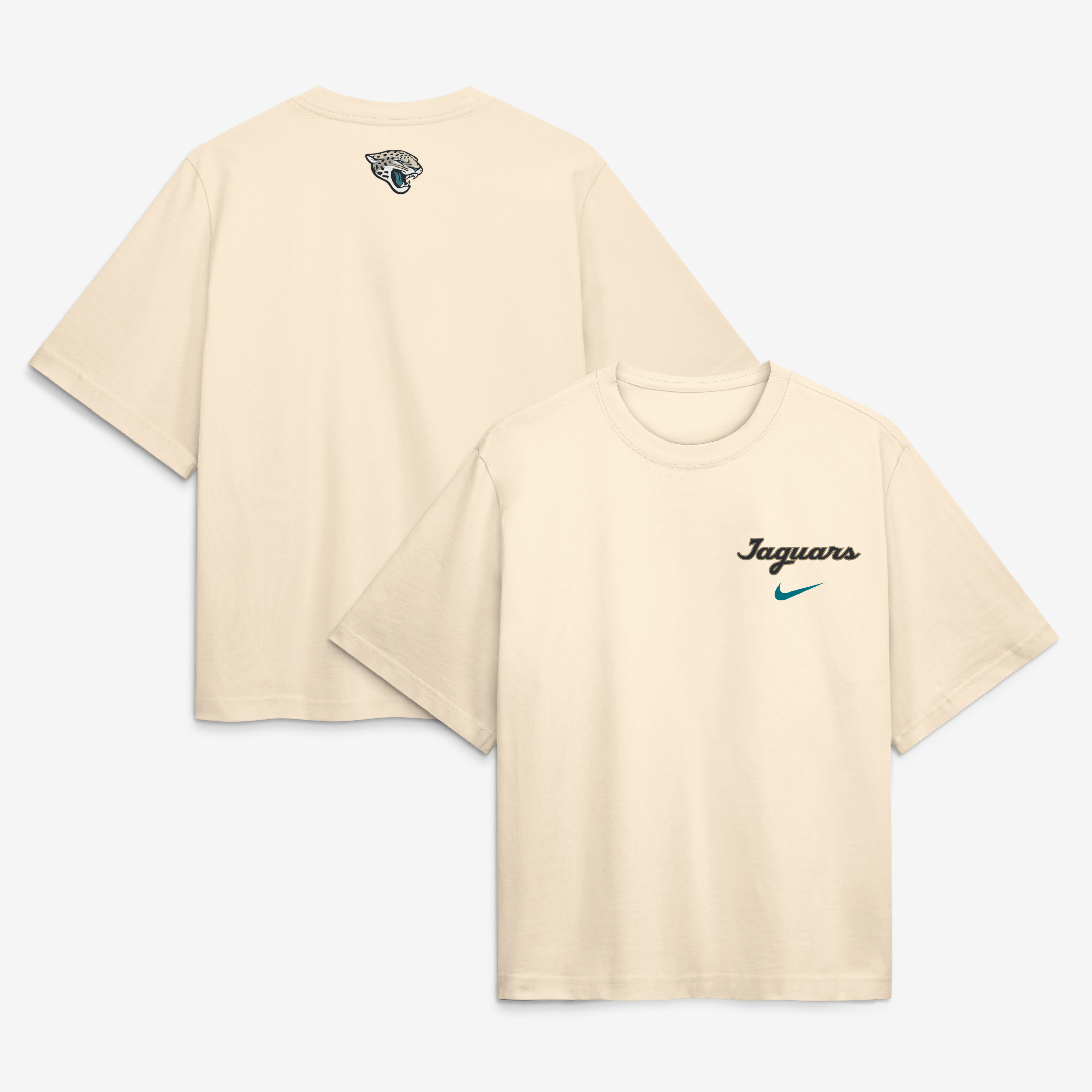 Women's Nike Natural Jacksonville Jaguars 2026 Rivalries Collection Boxy T-Shirt