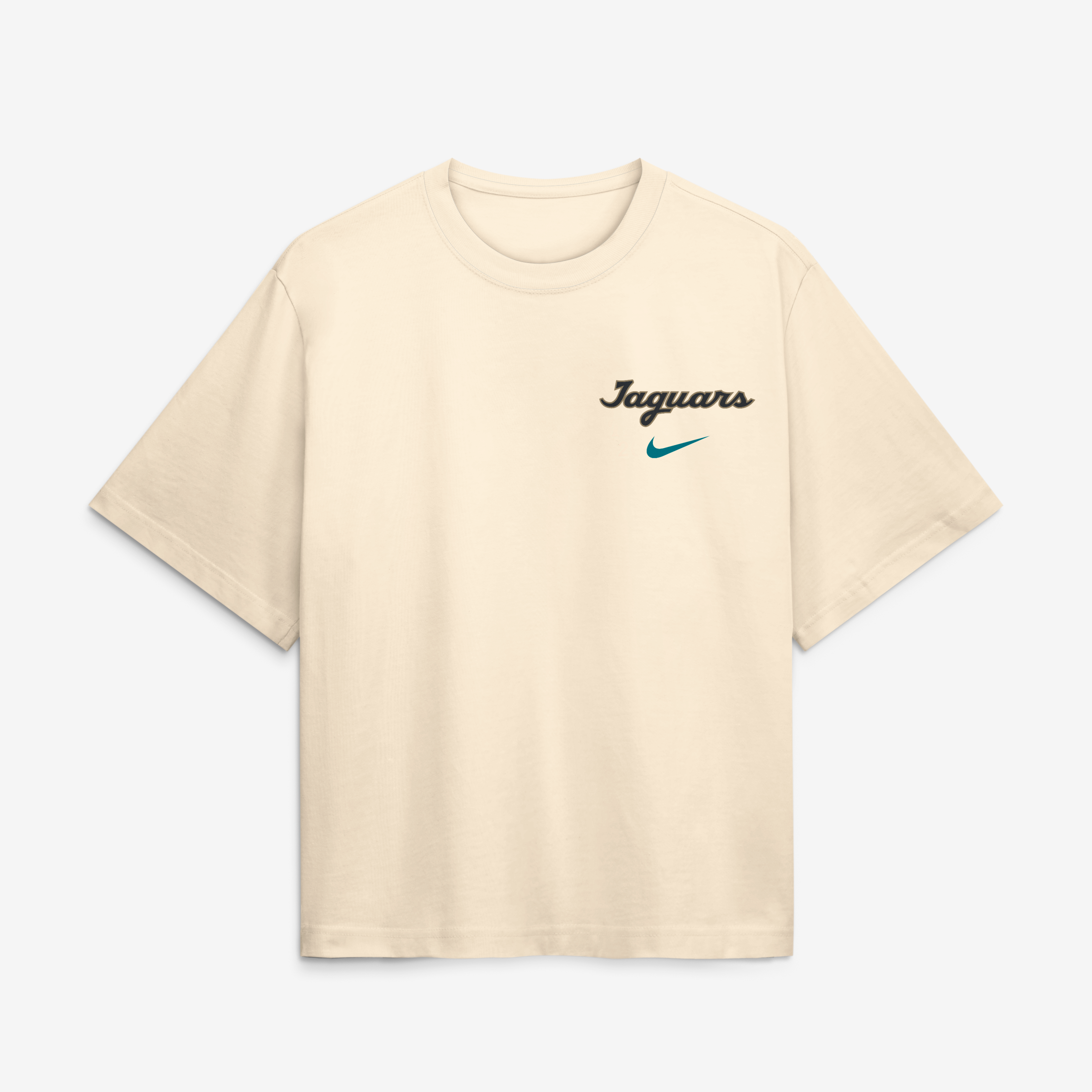Women's Nike Natural Jacksonville Jaguars 2026 Rivalries Collection Boxy T-Shirt
