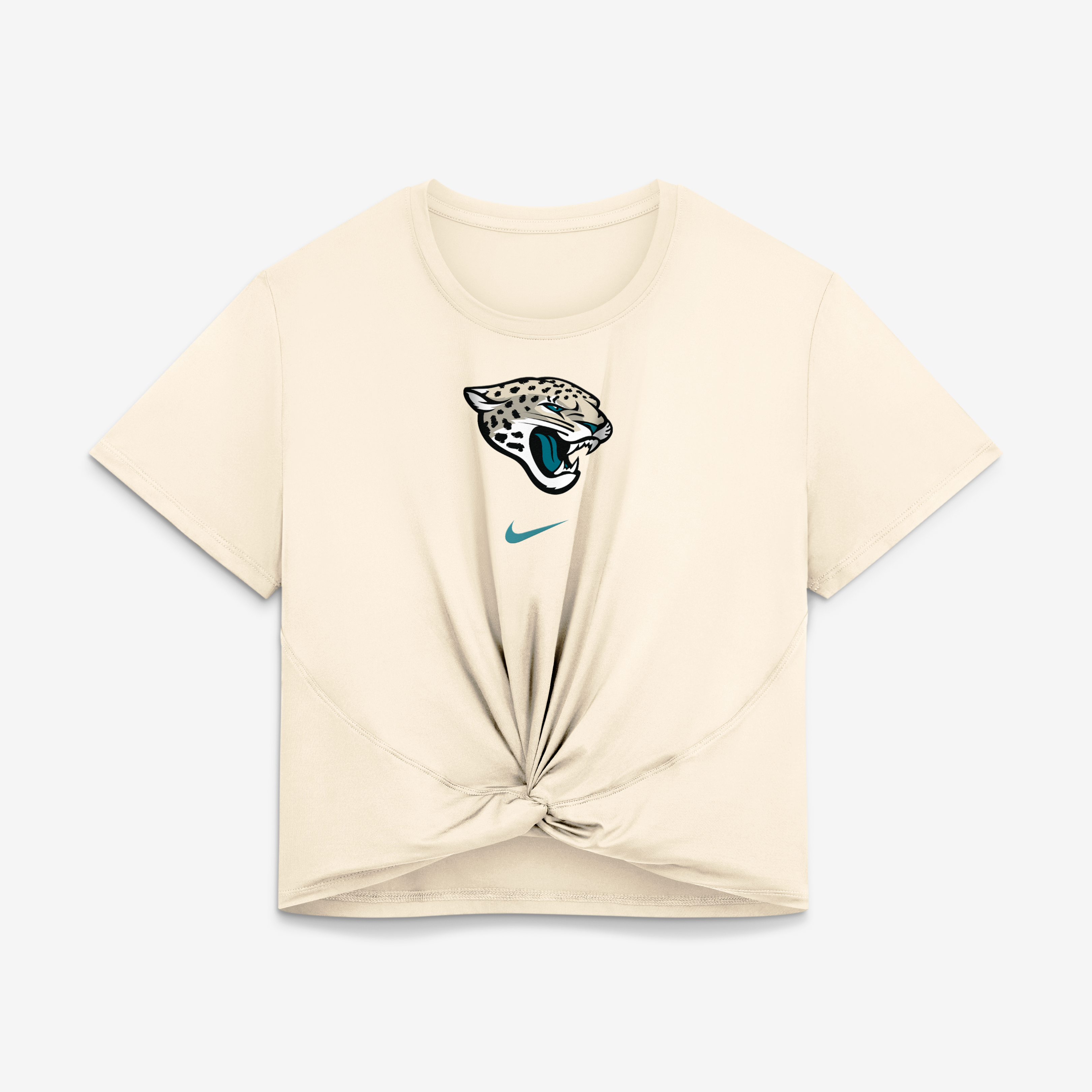 Women's Nike  Natural Jacksonville Jaguars 2026 Rivalries Collection Classic Twist Cropped T-Shirt