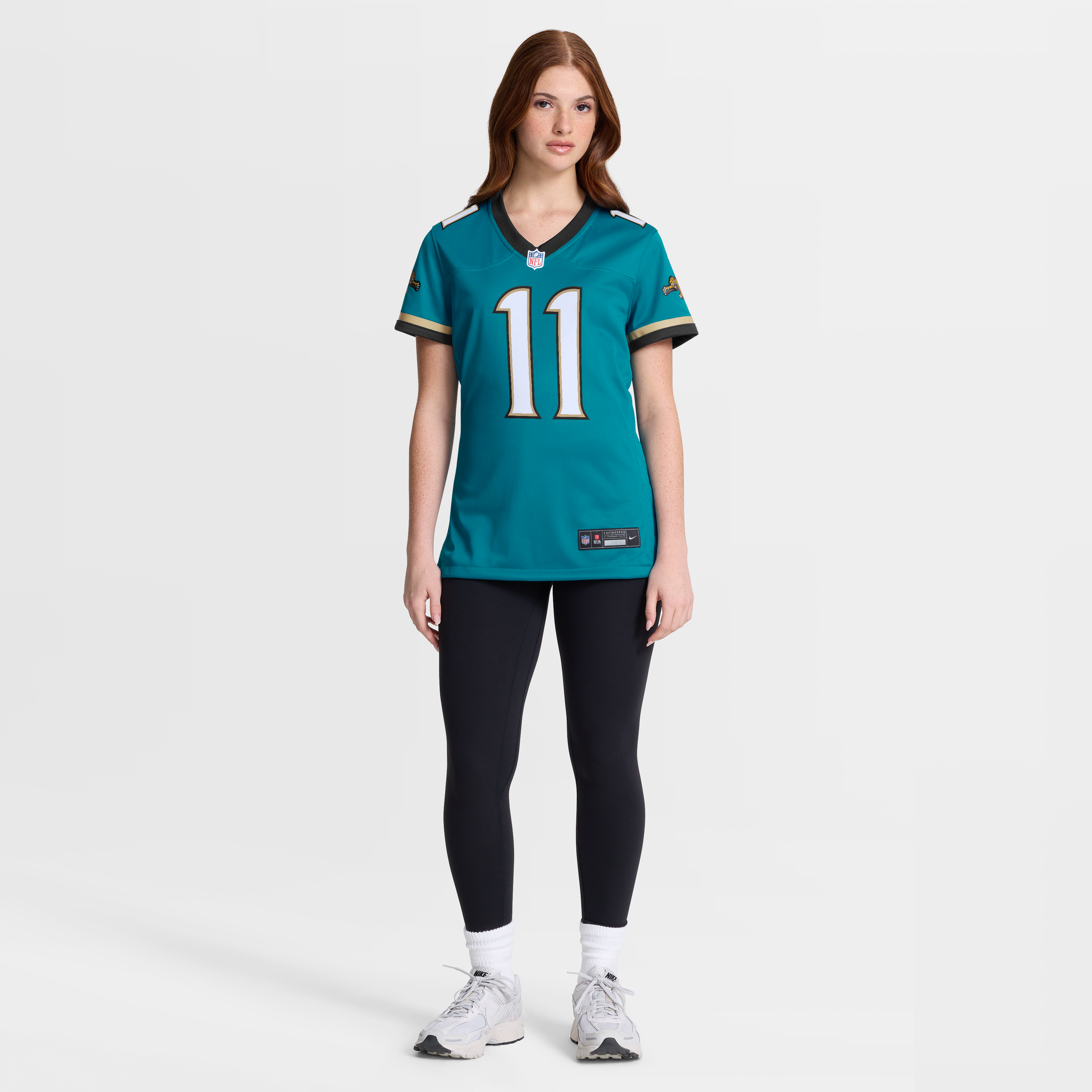 Maillot de match rétro alternatif Nike Parker Washington Teal des Jaguars Jacksonville pour femmes