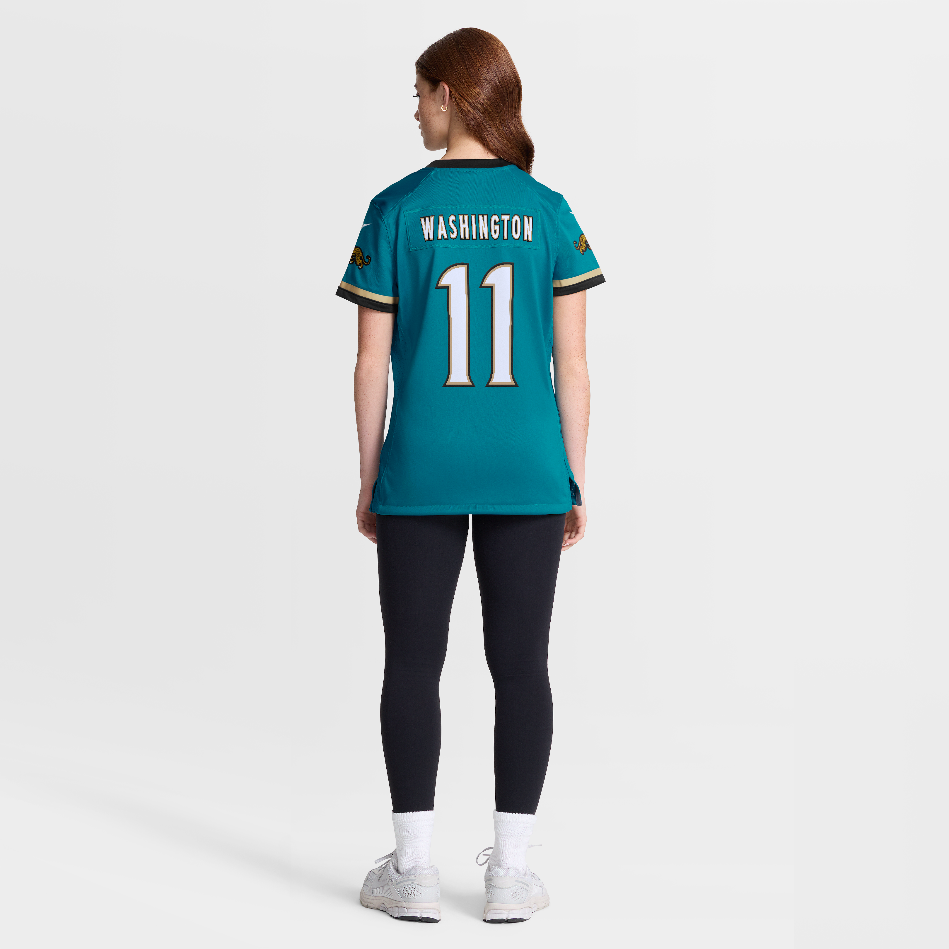 Maillot de match rétro alternatif Nike Parker Washington Teal des Jaguars Jacksonville pour femmes
