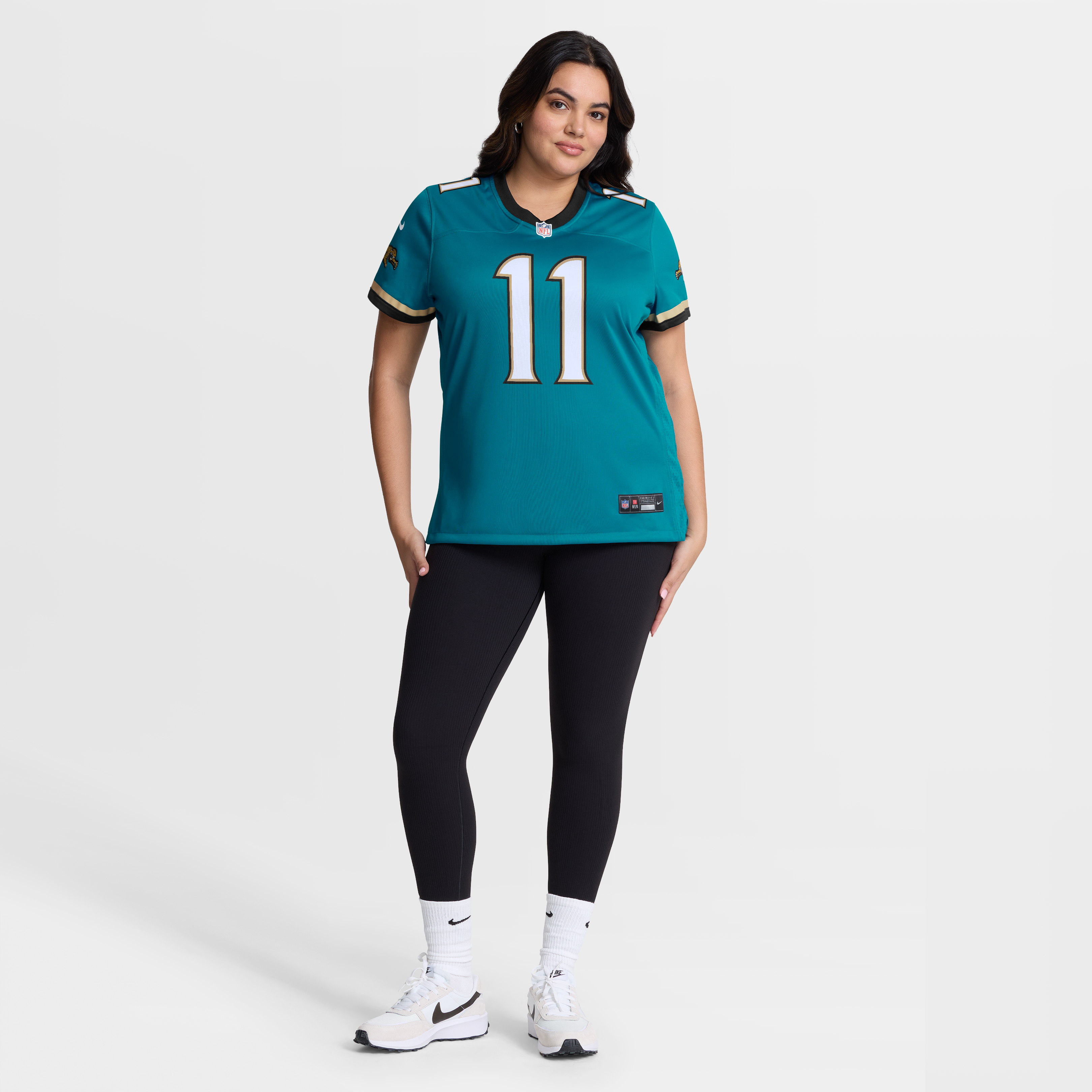 Maillot de match rétro alternatif Nike Parker Washington Teal des Jaguars Jacksonville pour femmes