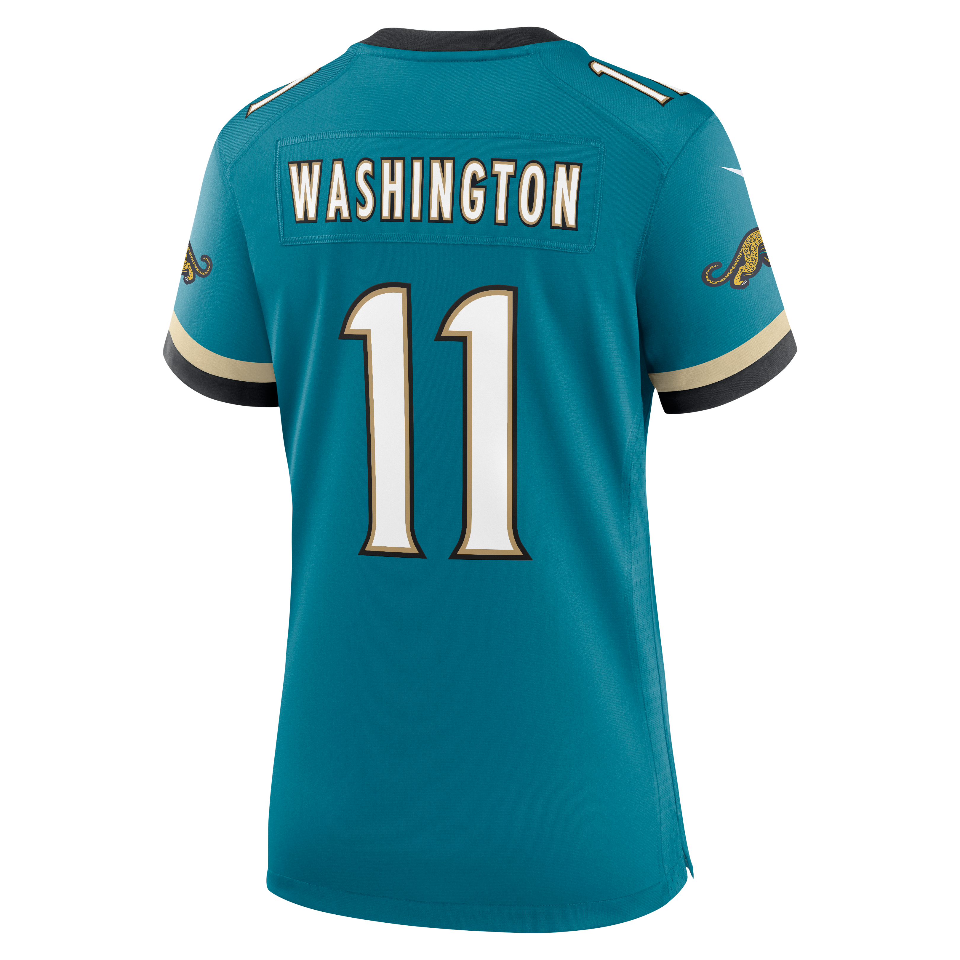 Maillot de match rétro alternatif Nike Parker Washington Teal des Jaguars Jacksonville pour femmes