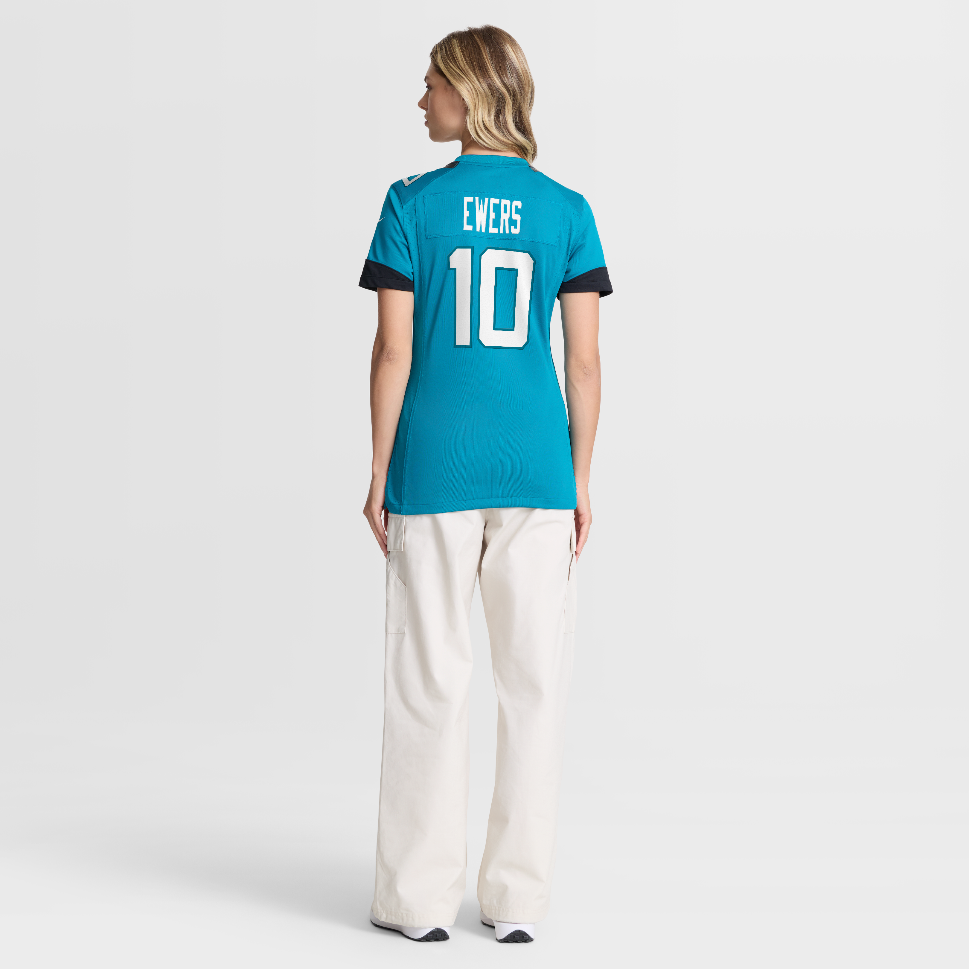 Maillot de match Nike Quinn Ewers turquoise des Jaguars Jacksonville pour femmes