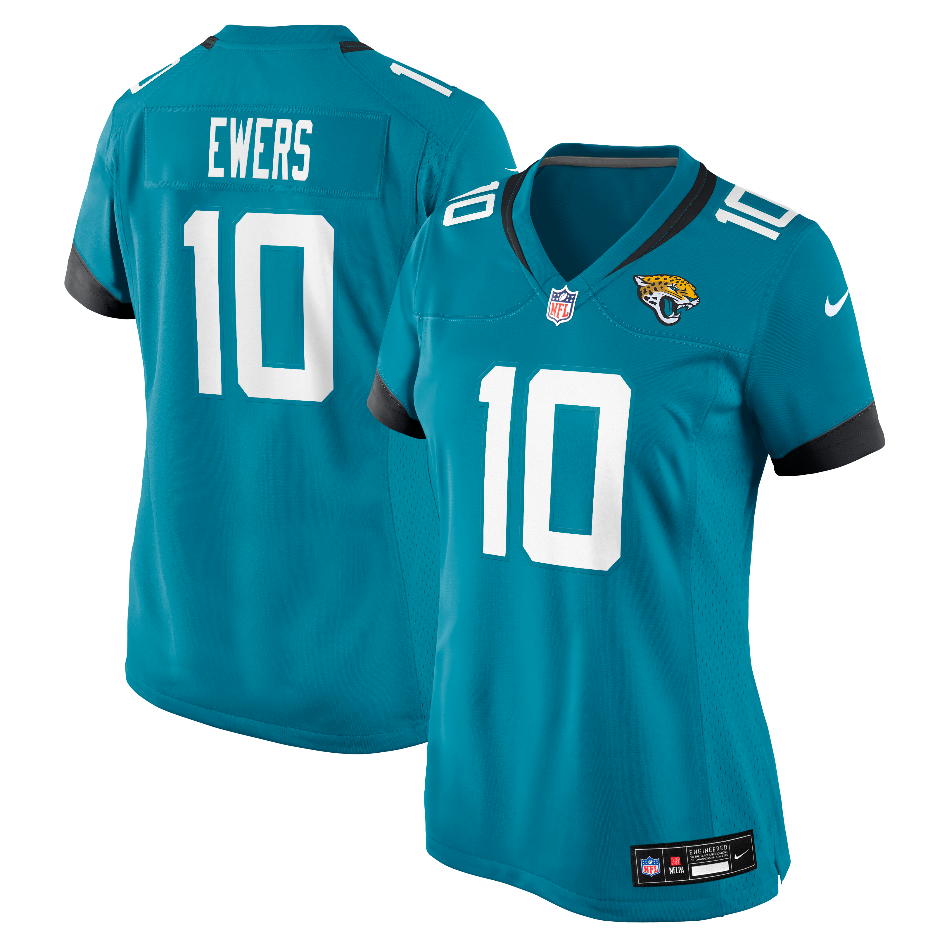 Maillot de match Nike Quinn Ewers turquoise des Jaguars Jacksonville pour femmes