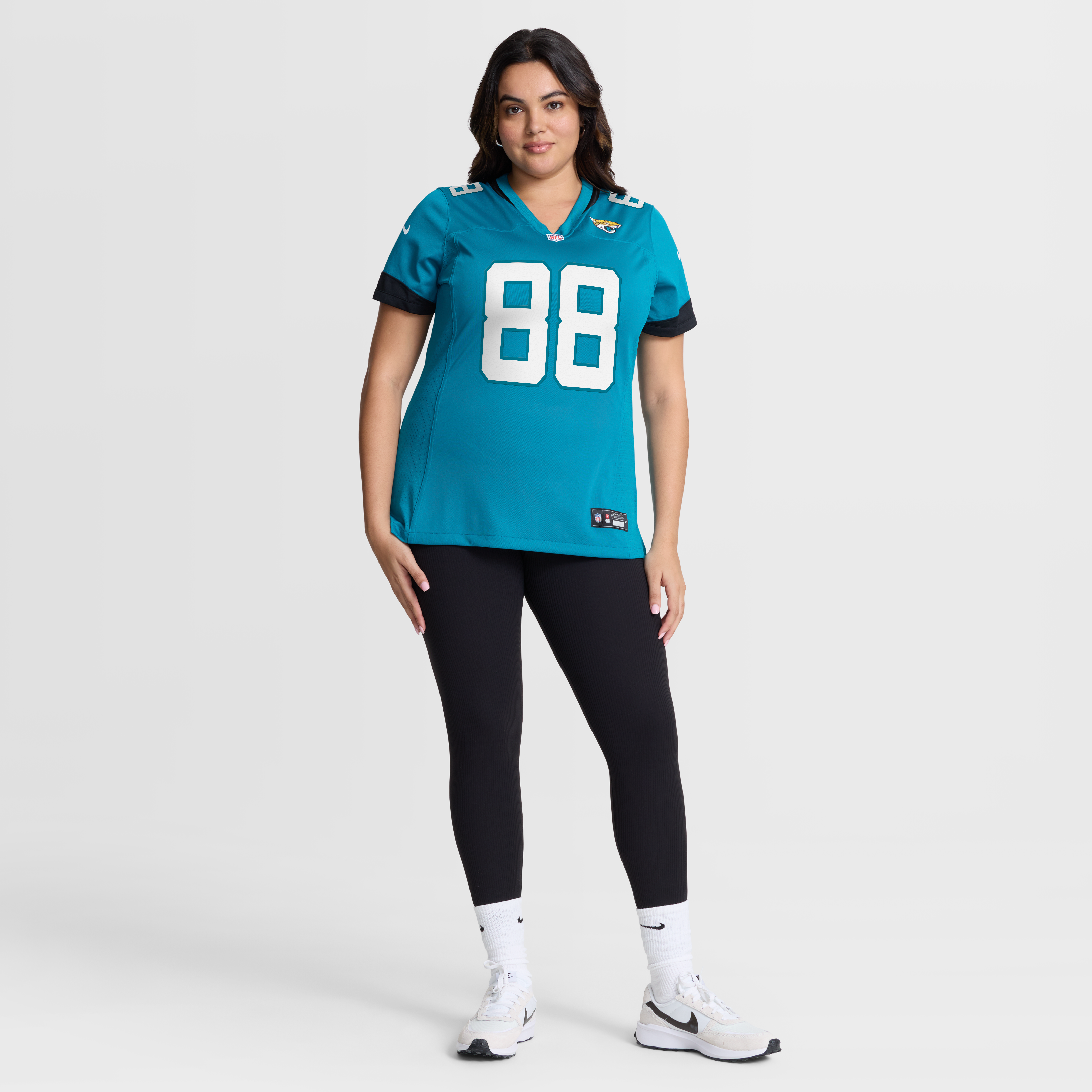 Maillot de match Nike Tanner Koziol Teal des Jaguars Jacksonville pour femmes