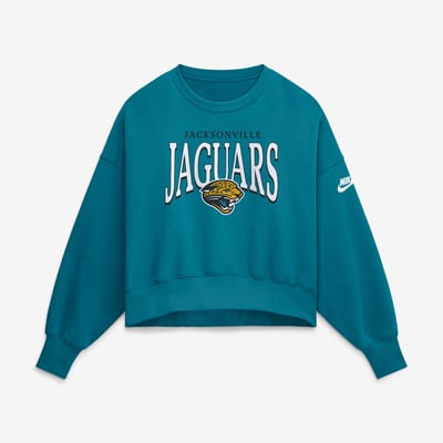  Jacksonville Jaguars Nike Women's Oversized Phoenix Fleece Sweatshirt - Teal