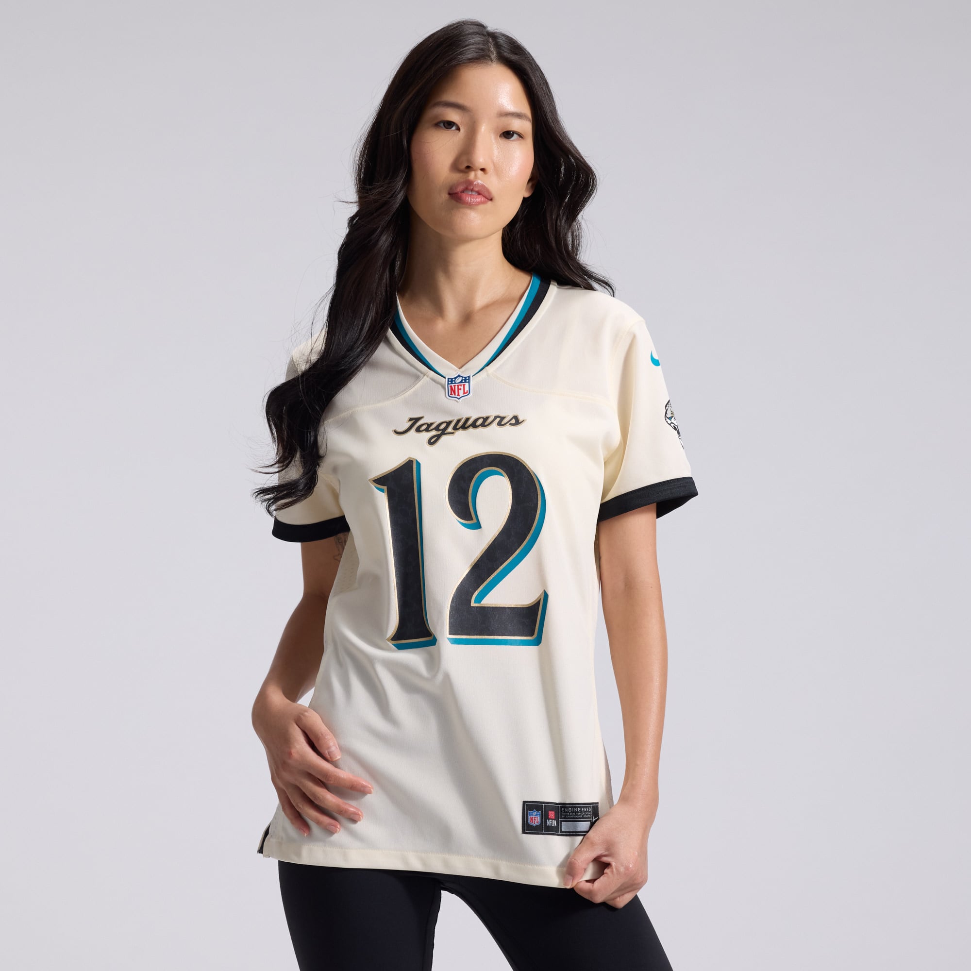 Women's Nike Travis Hunter Natural Jacksonville Jaguars 2026 Rivalries Collection Game Jersey