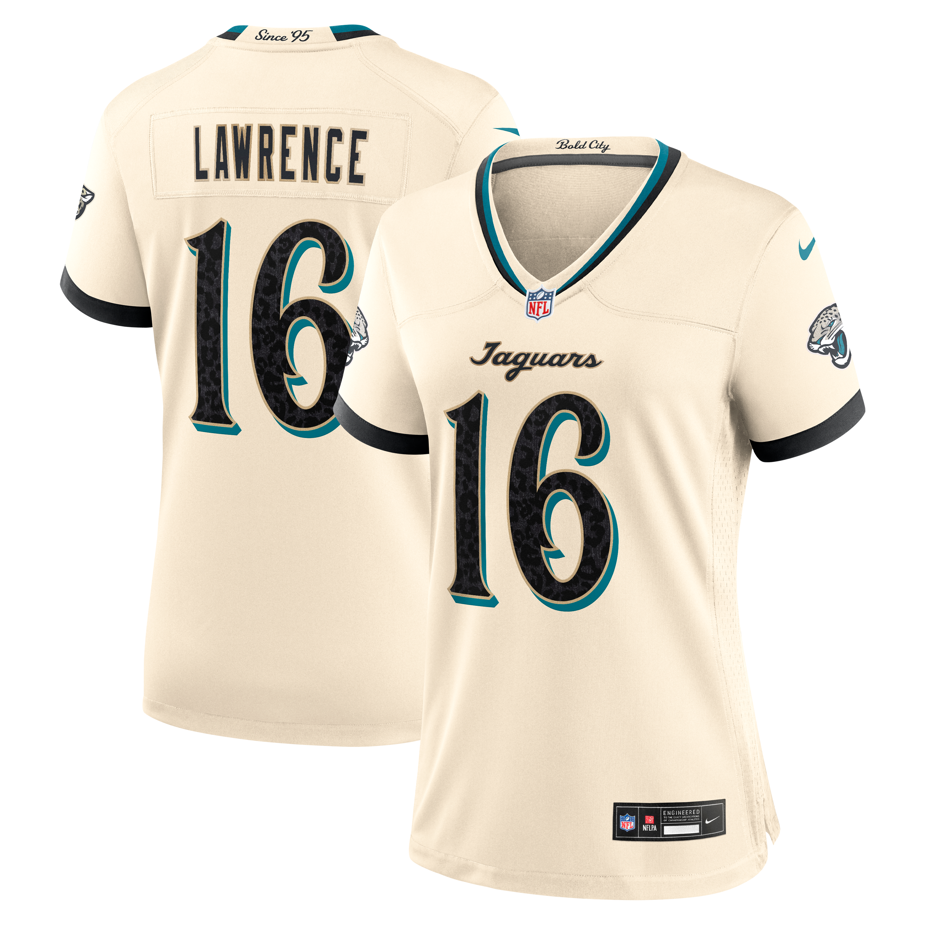 Women's Nike Trevor Lawrence Natural Jacksonville Jaguars 2026 Rivalries Collection Game Jersey