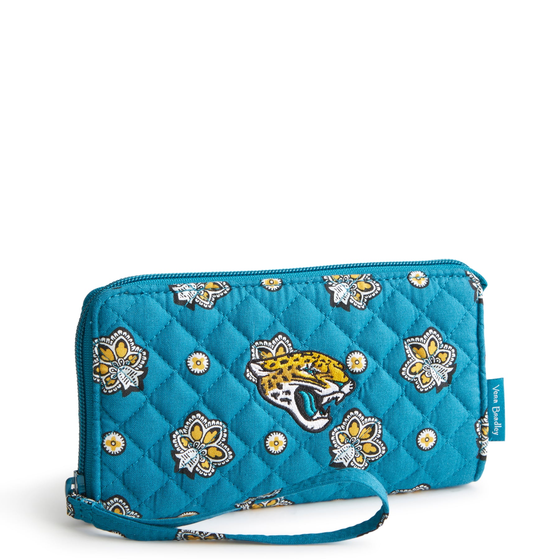 Women's Vera Bradley Jacksonville Jaguars RFID Front-Zip Wristlet