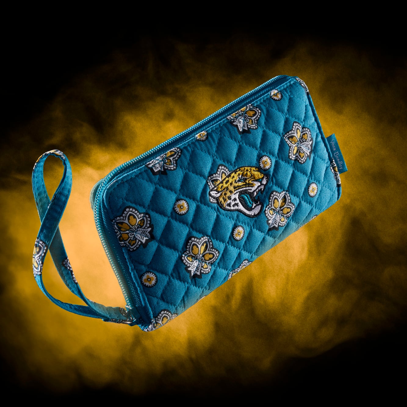 Women's Vera Bradley Jacksonville Jaguars RFID Front-Zip Wristlet
