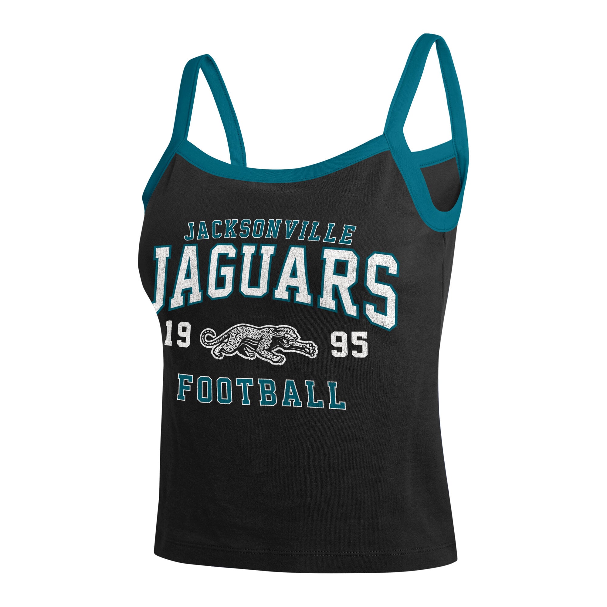 Débardeur noir à blocs de couleurs Jacksonville Jaguars la marque WEAR by Erin Andrews pour femmes