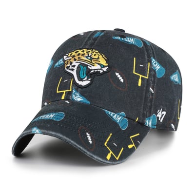  Jacksonville Jaguars '47 Youth Stomping Ground Clean Up Adjustable Hat - Black