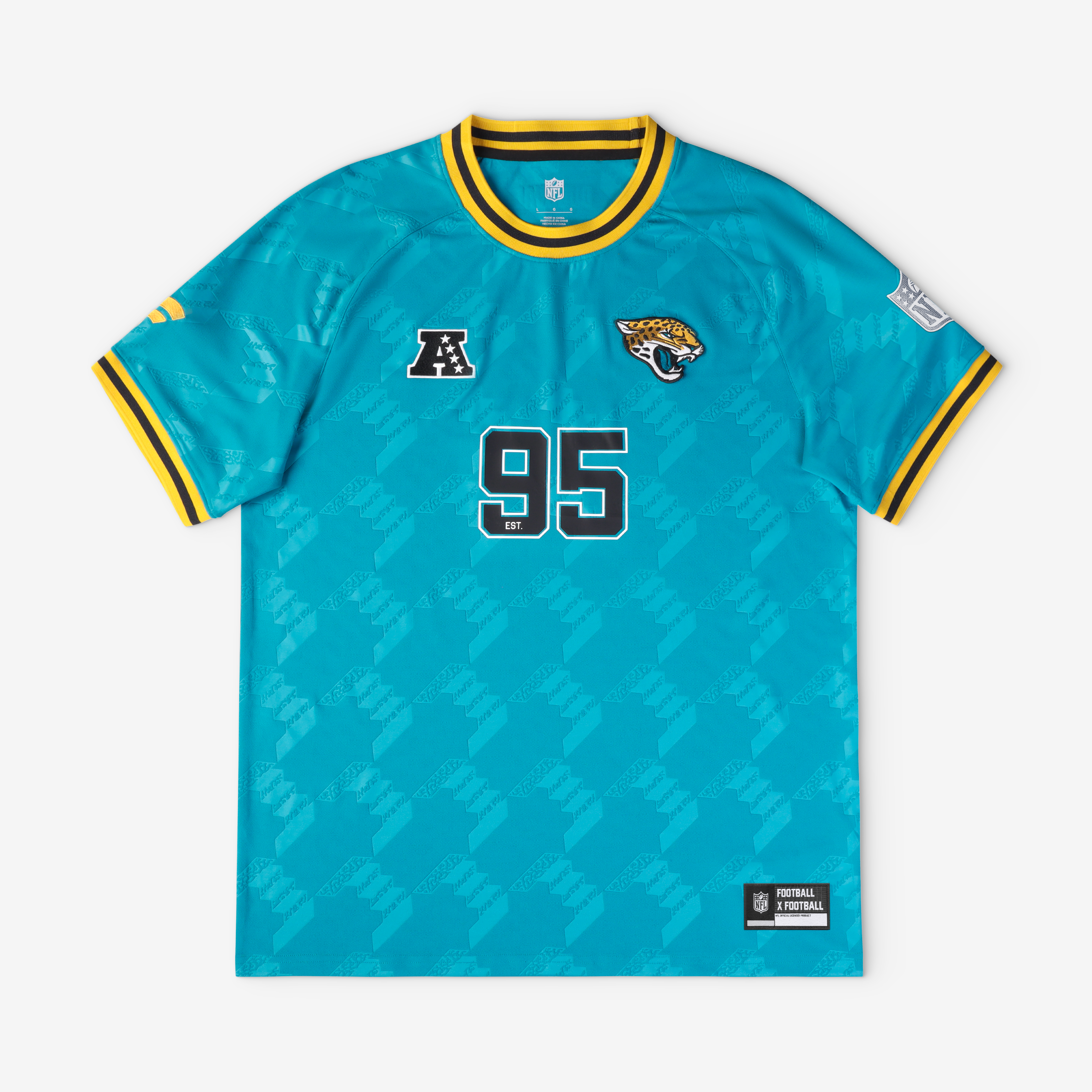 T-shirt Youth Fanatics bleu sarcelle Jacksonville Jaguars Football x Fan