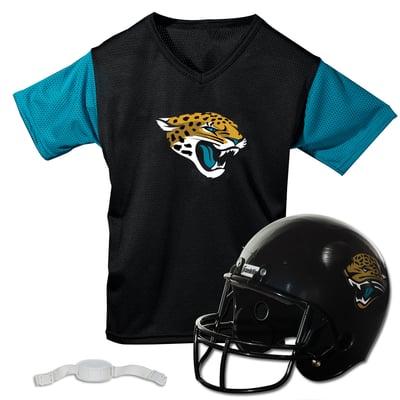 Jacksonville Jaguars Franklin Sports Youth NFL Deluxe Helmet & Jersey Set - Black
