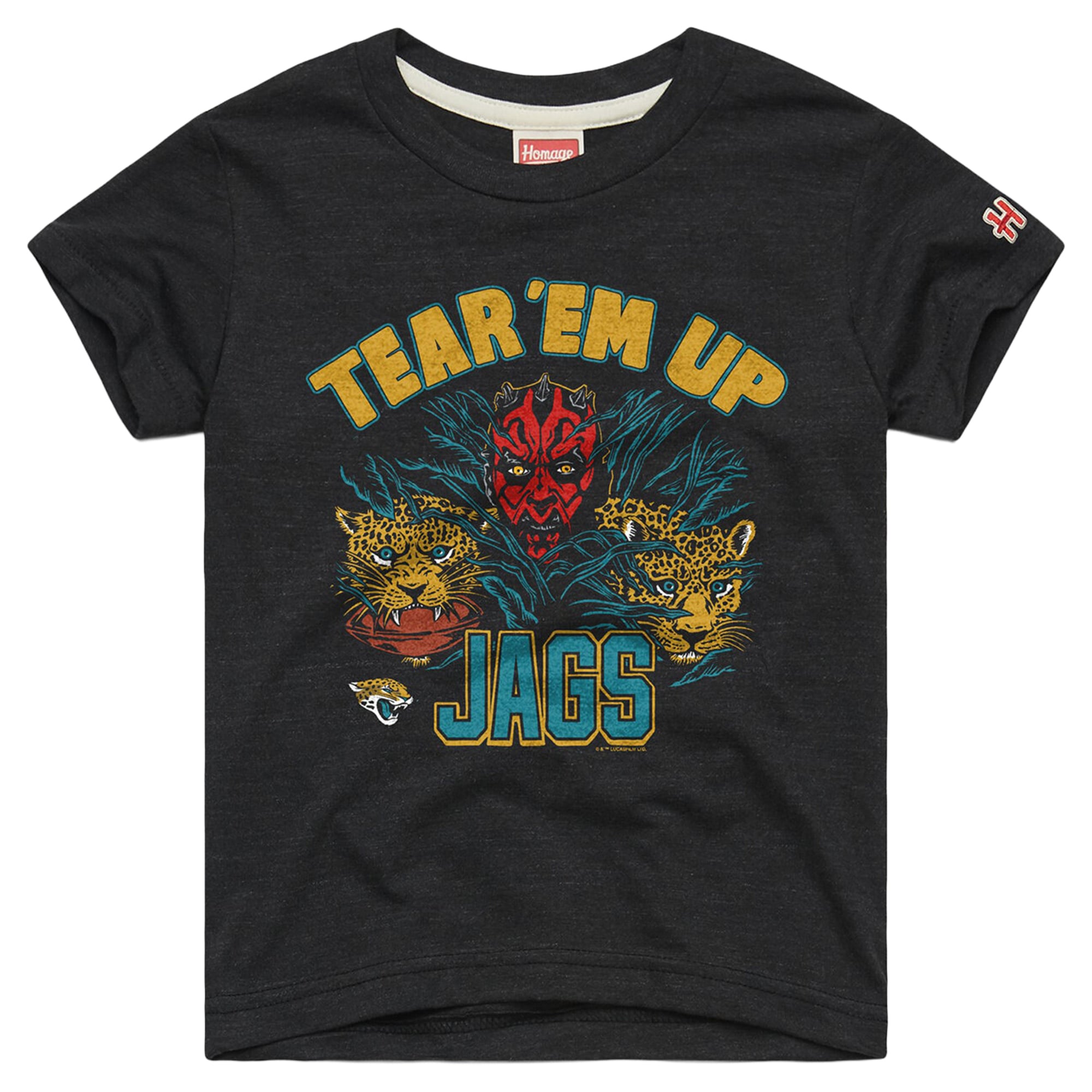 Youth Homage  Charcoal Jacksonville Jaguars Star Wars Dark Side T-Shirt