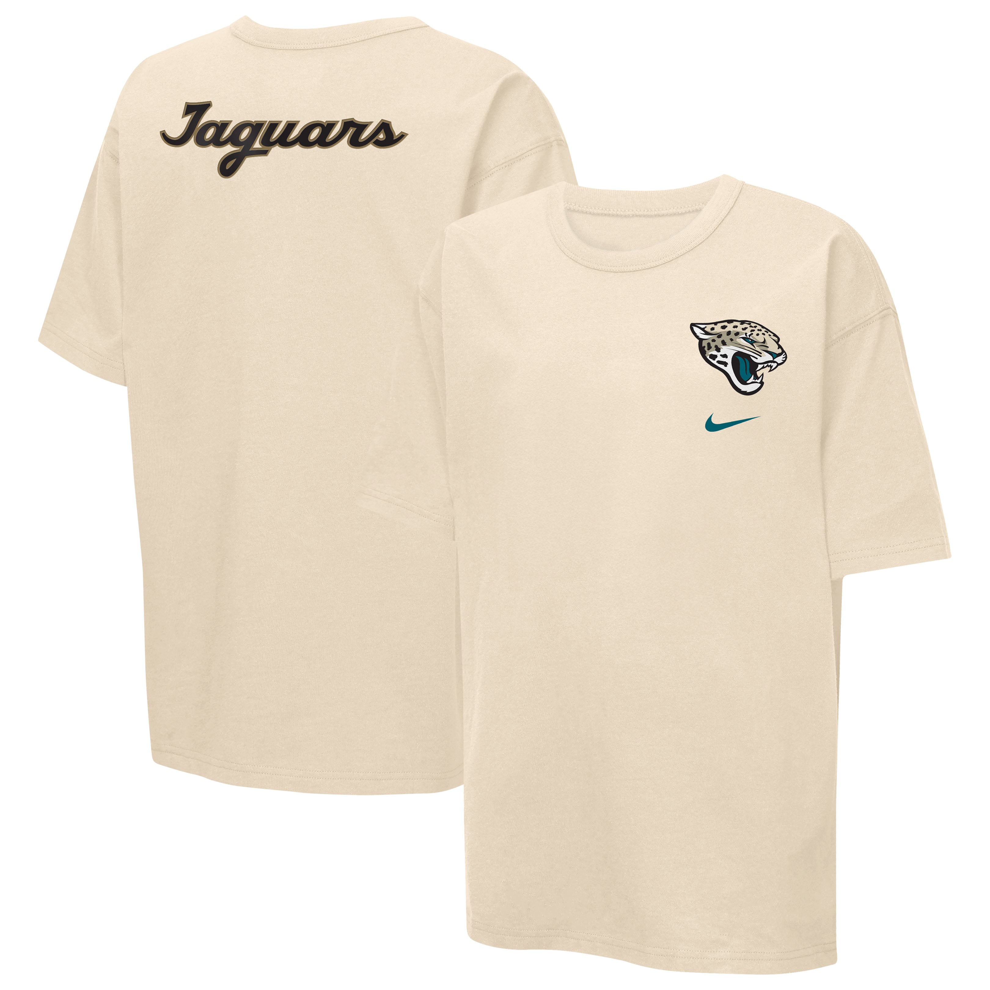 Youth Nike Natural Jacksonville Jaguars 2026 Rivalries Collection Helmet Max90 T-Shirt