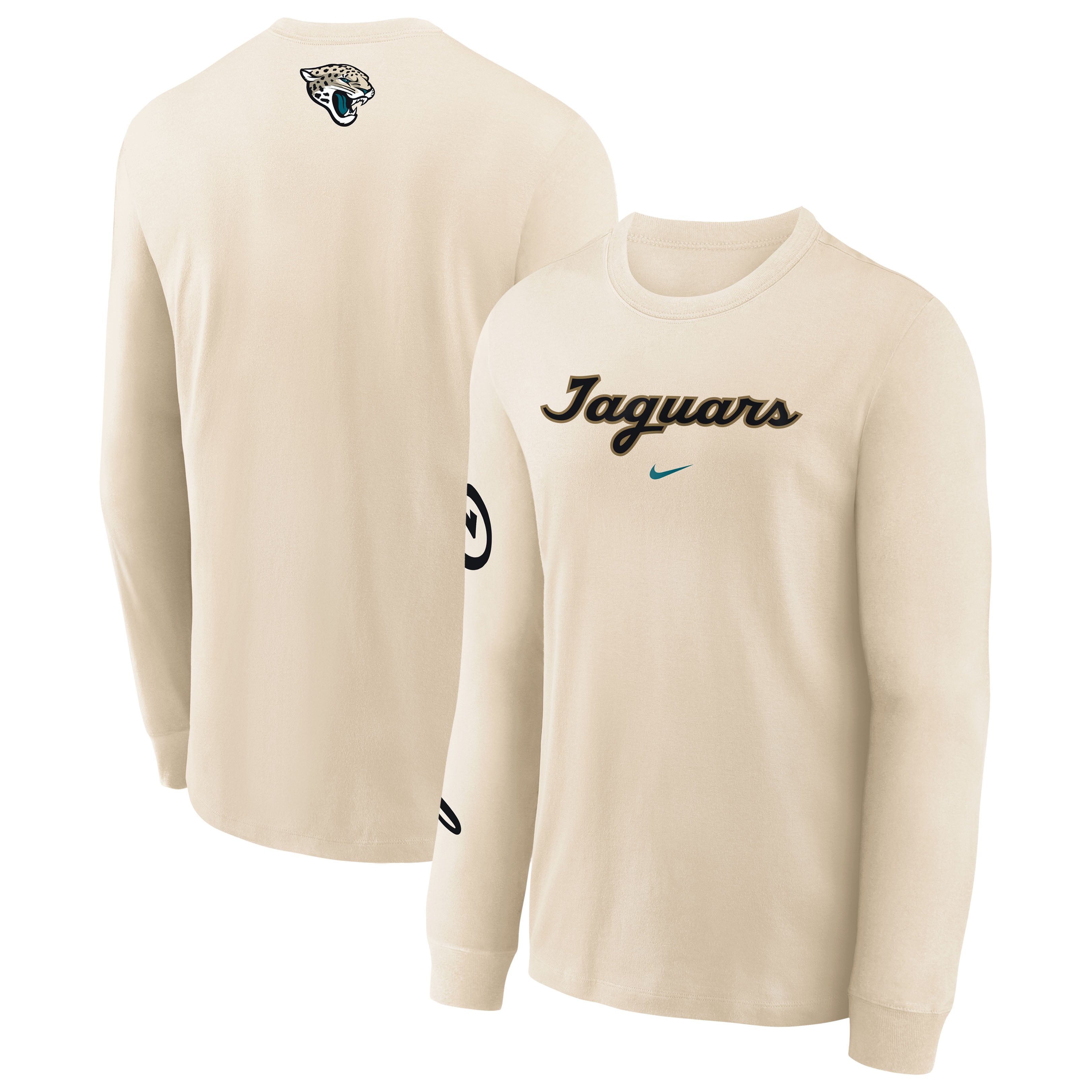Youth Nike Natural Jacksonville Jaguars 2026 Rivalries Collection Max90 Long Sleeve T-Shirt