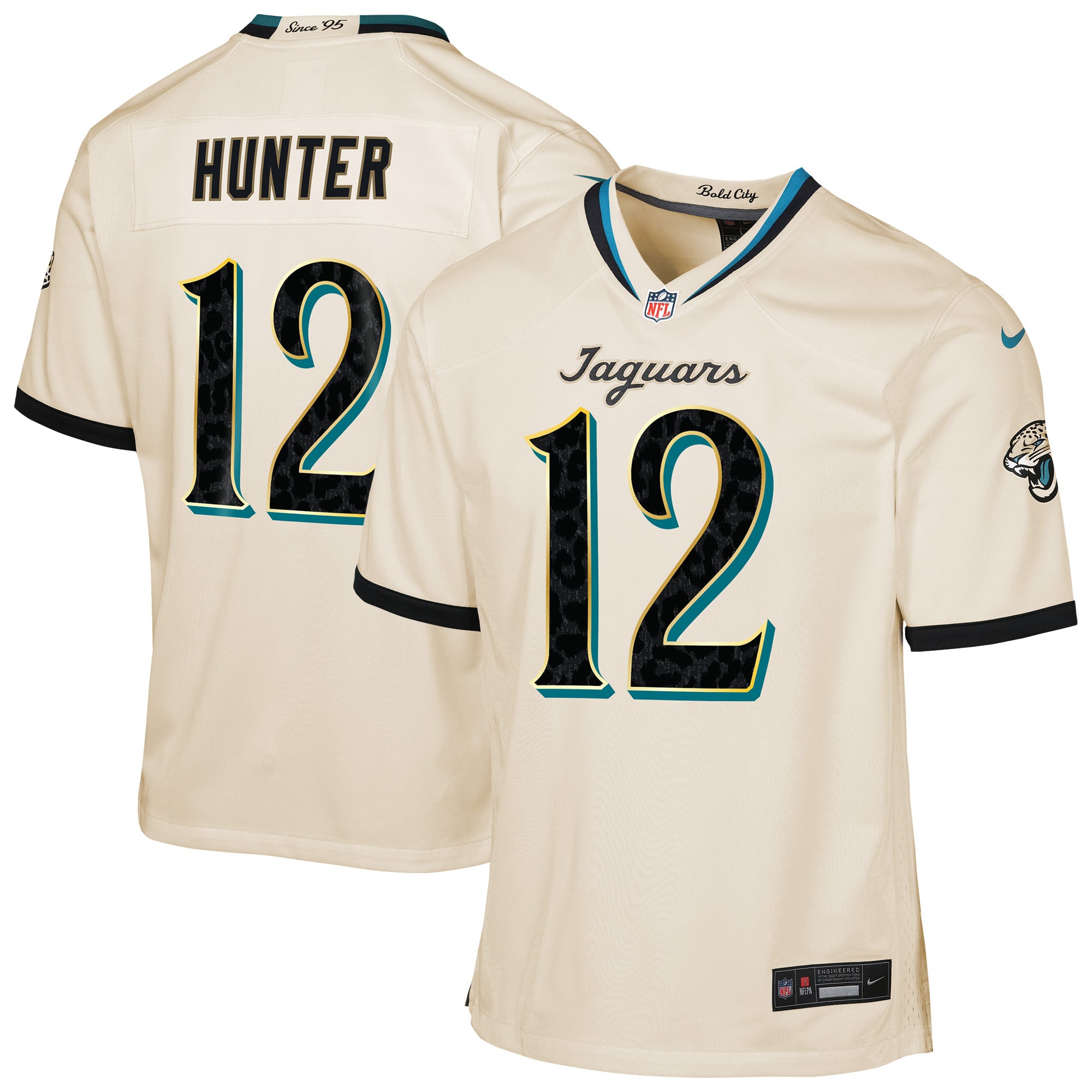 Youth Nike Travis Hunter Natural Jacksonville Jaguars 2026 Rivalries Collection Game Jersey
